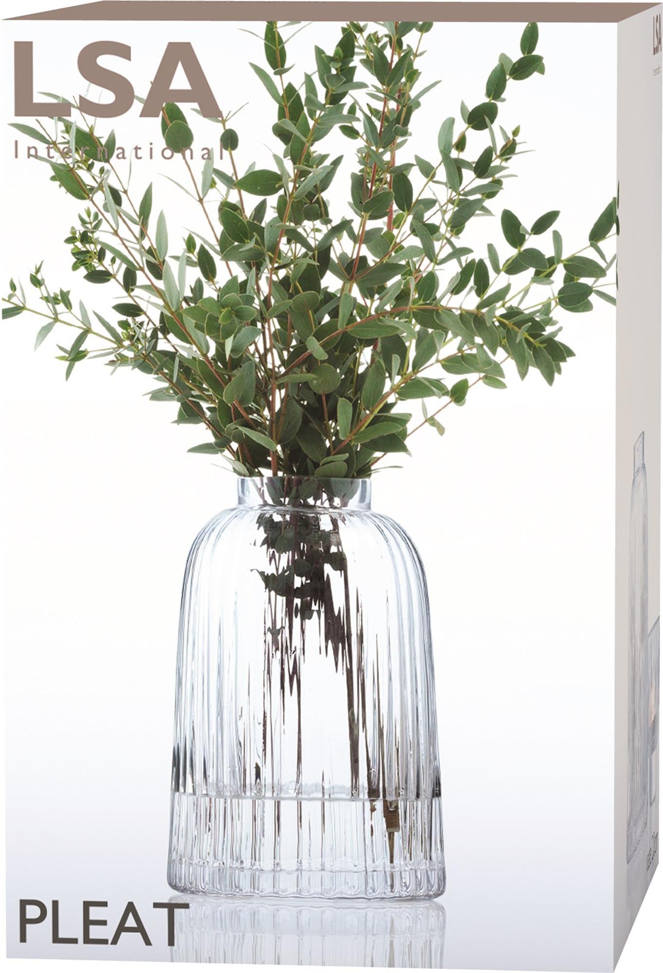 VASE PLEAT H20CM - Clear