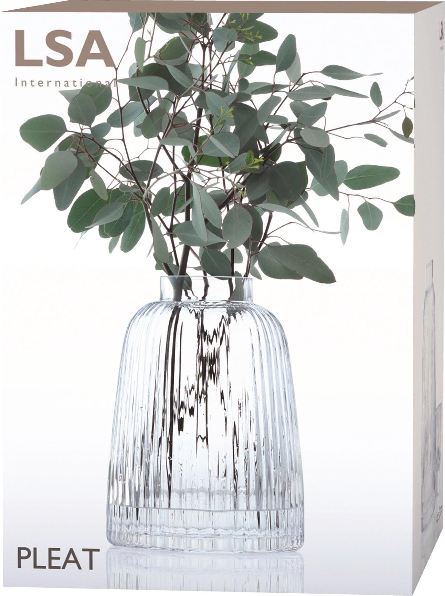LSA Pleat Vase 26cm klar: Modernes Design für Ihr Interieur.