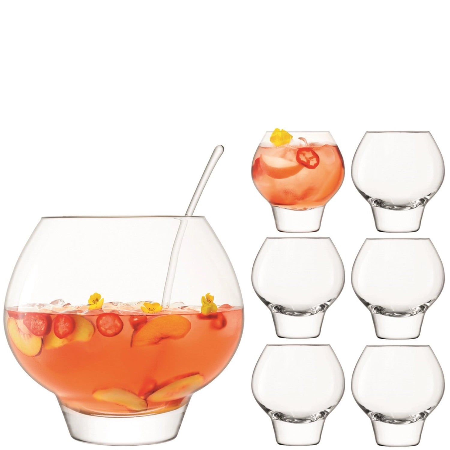 Rum Punch Bowle-Set - klar - KAQTU Design