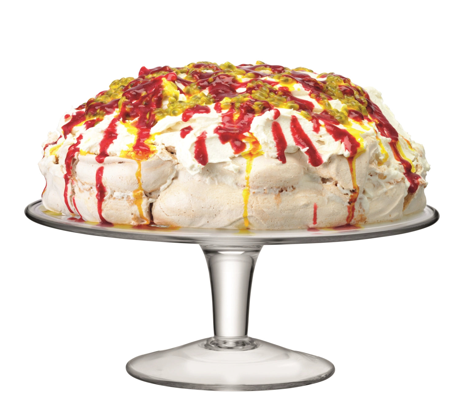 Elegante klare Kuchenplatte Ø30cm von LSA, perfekt für Torten und Desserts, mit stilvollem Design und stabiler Basis für jeden Anlass.