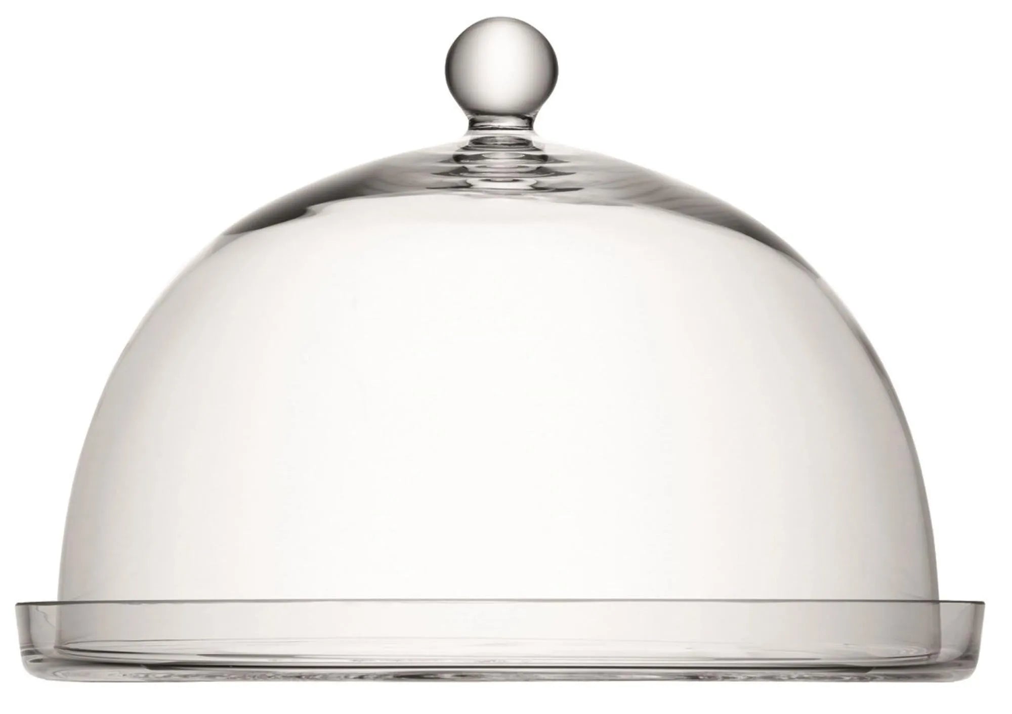 Die Vienna Platte Haube von LSA: Elegantes, klares Glasdesign (Ø33cm, H22.5cm) für stilvolle Präsentation von Kuchen und Delikatessen.