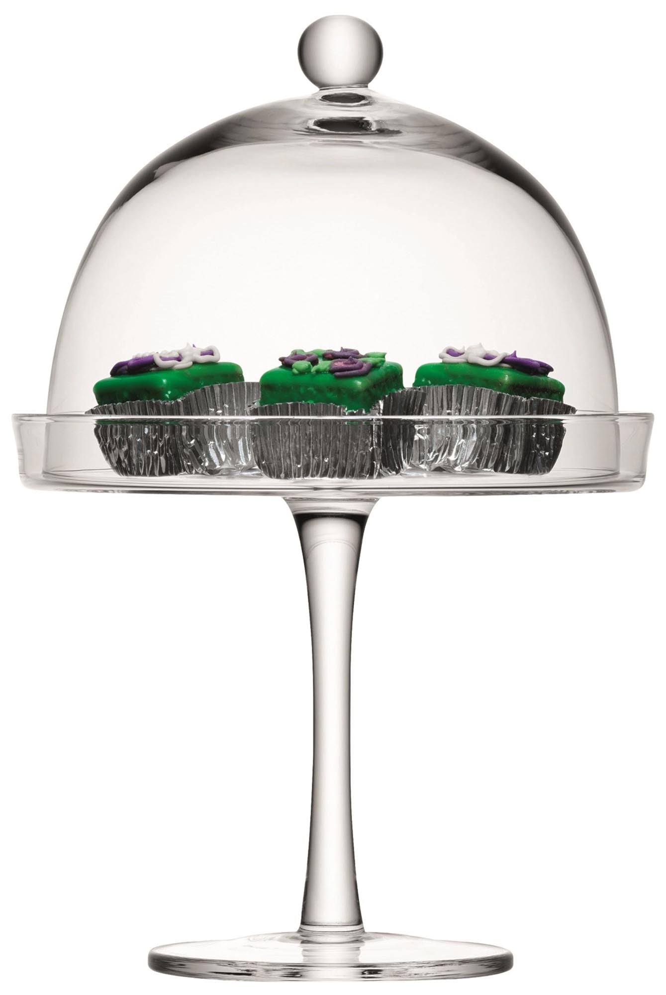 Vienna Kuchenplatte  Deckel Ø23cm Ø20.5cm H34.5cm - klar in Transparent präsentiert im Onlineshop von KAQTU Design AG. Platte ist von LSA