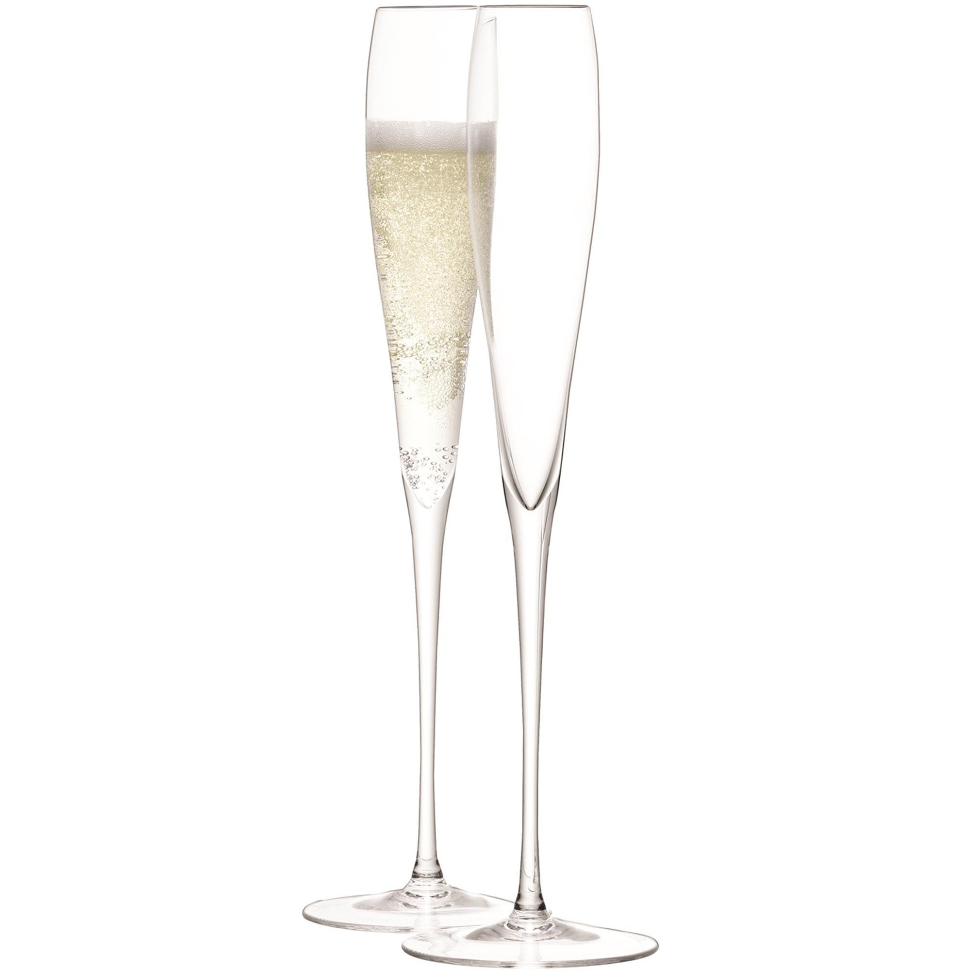 Stilvolles 2er Set Sekt- und Weinkelche (100ml) von LSA: Hochwertiges Glas, perfekte Größe für Anlässe, langlebig und spülmaschinenfest.