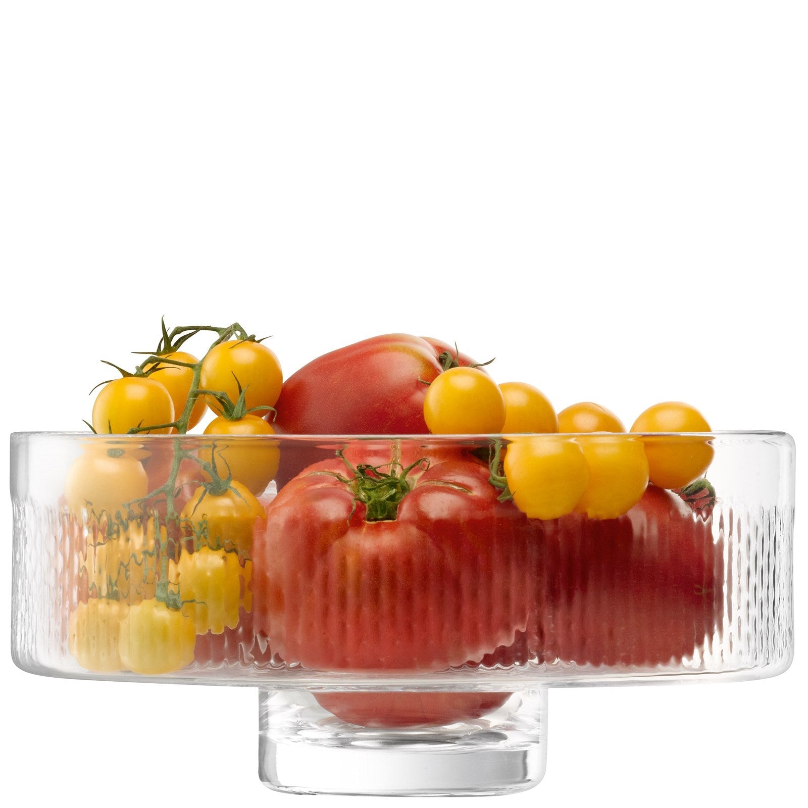Stilvolle Glasschale mit Fuß, Ø28.5cm, H13cm, aus klarem Glas, perfekt für elegante Dekorationen und Präsentationen.