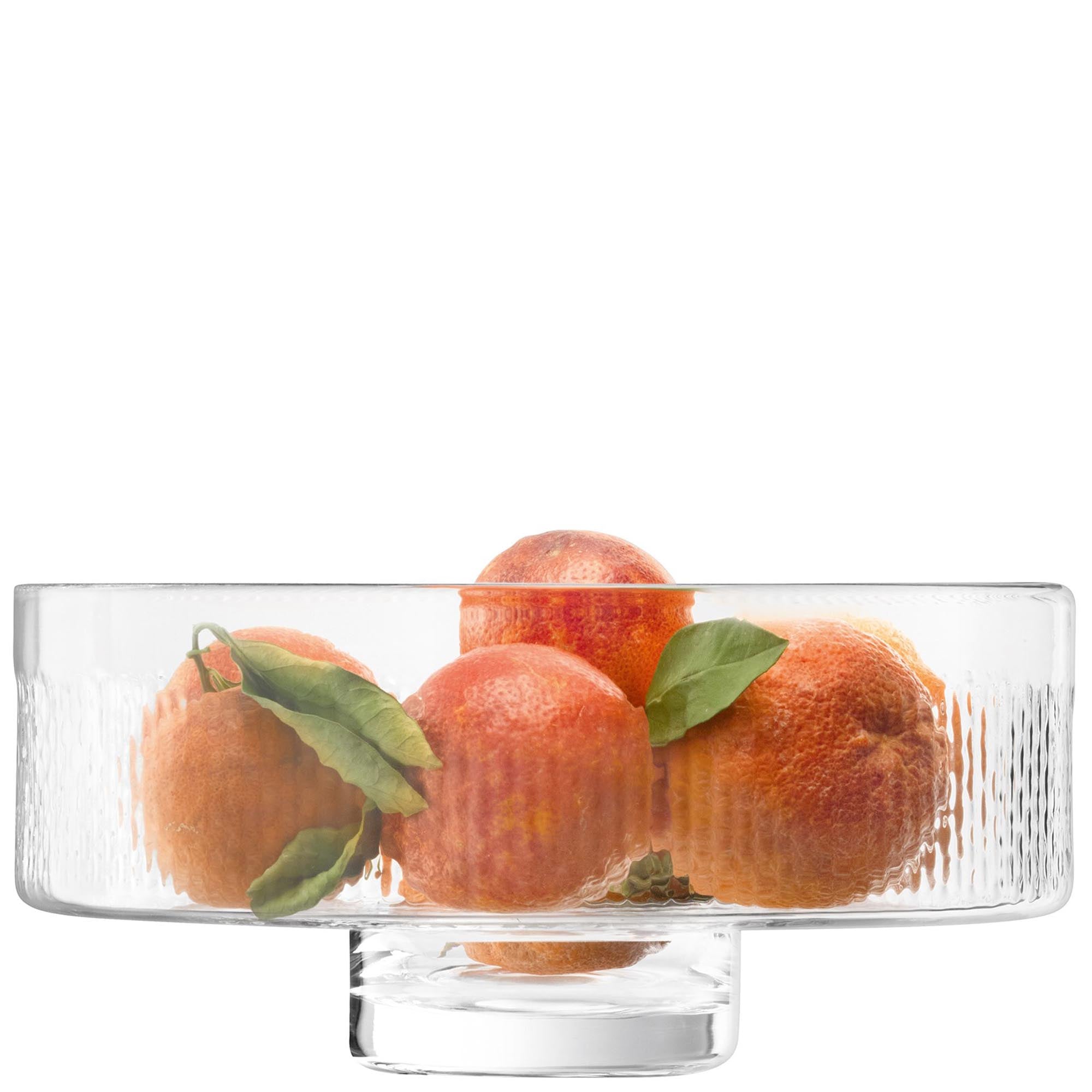 Hochwertige Glasschale mit Fuß, Ø28.5cm, H13cm, aus klarem Glas, perfekt für elegante Präsentationen und dekorative Arrangements.