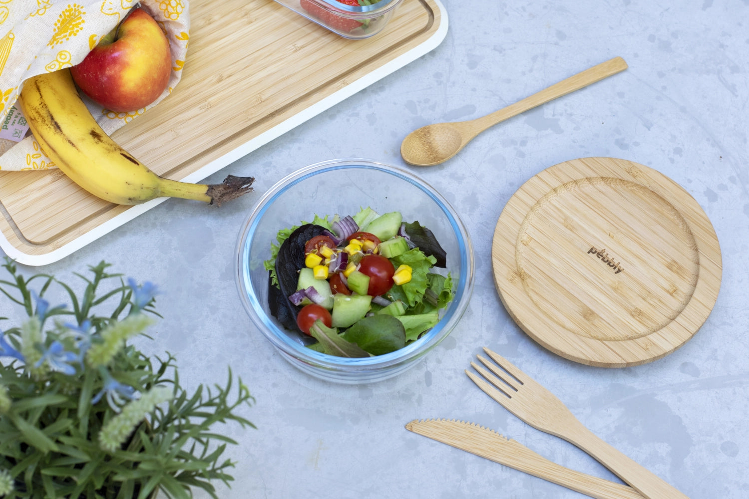 Pebbly Planche à découper M, blanche 25x35cm