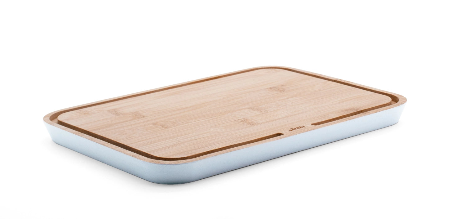 Pebbly Planche à découper en bambou S, crème, 25 x 17,5 x 1,7 cm