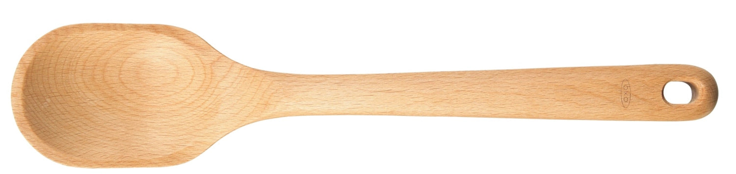Large serving spoon, beech wood, 31.4 cm