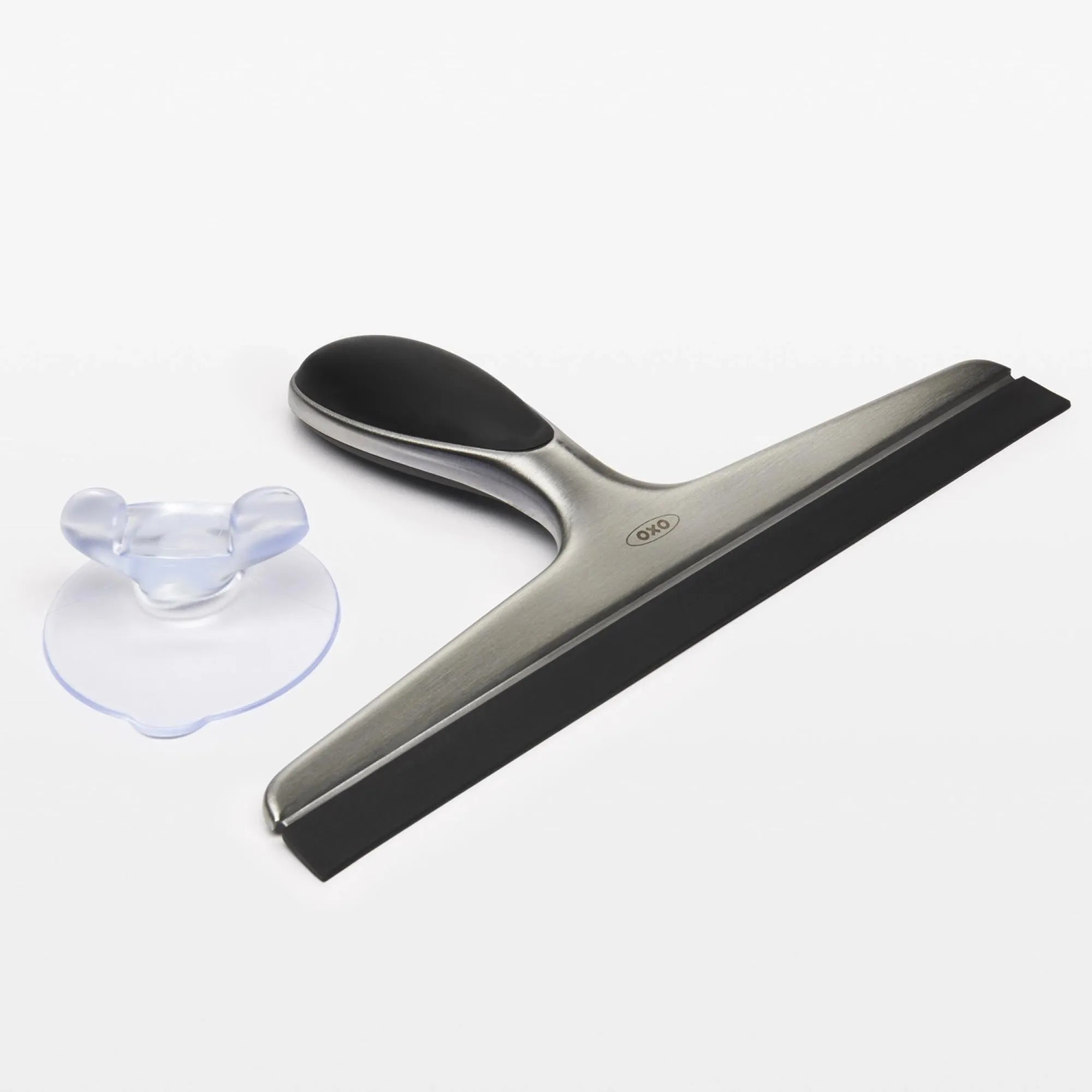 OXO Edelstahl Abzieher: Perfekte Reinigung für Glas und Fliesen.