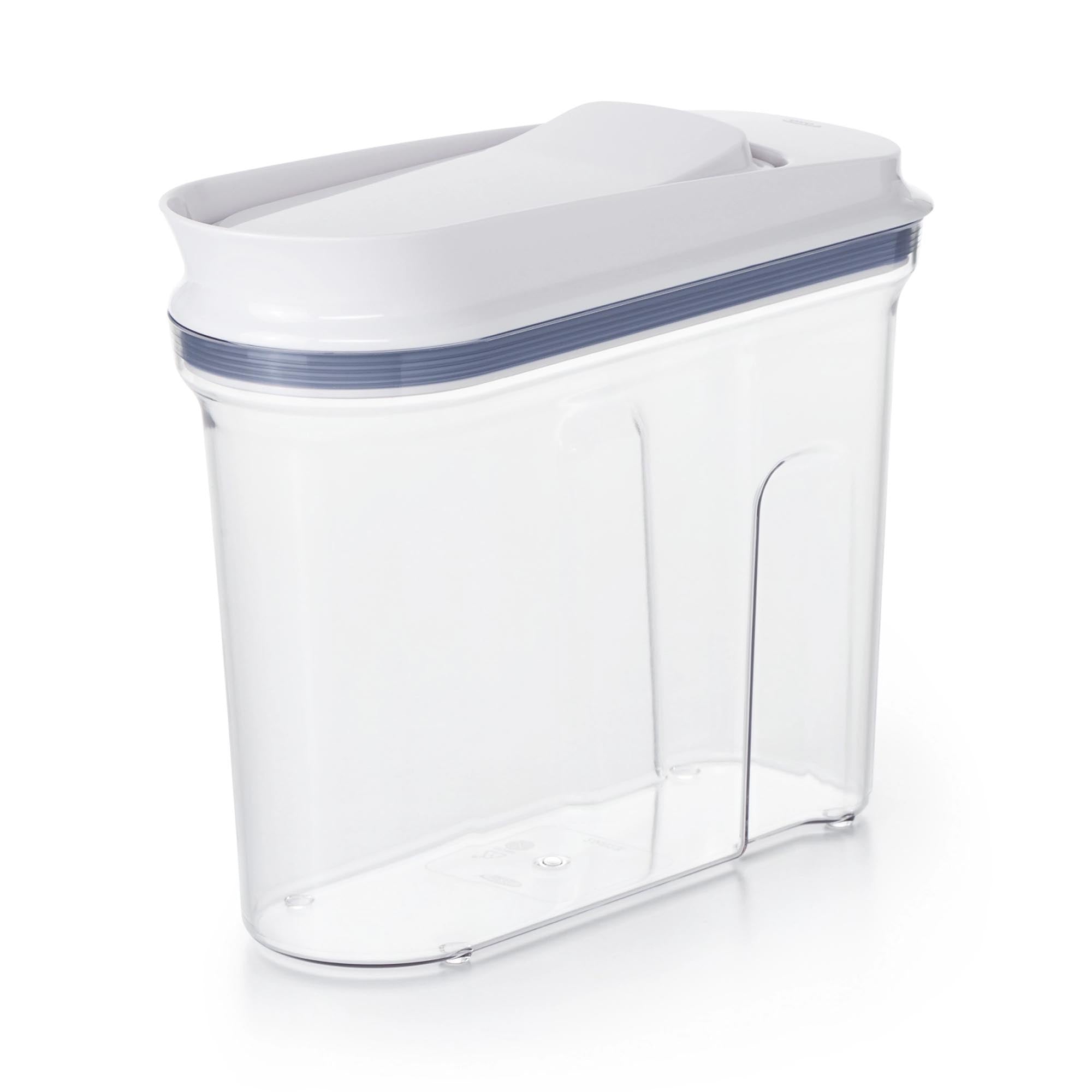 Kompakter OXO Pop Dispenser, 2.3 l, luftdicht, BPA-frei, stilvoll, ideal für frische Cerealien in jeder Küche.