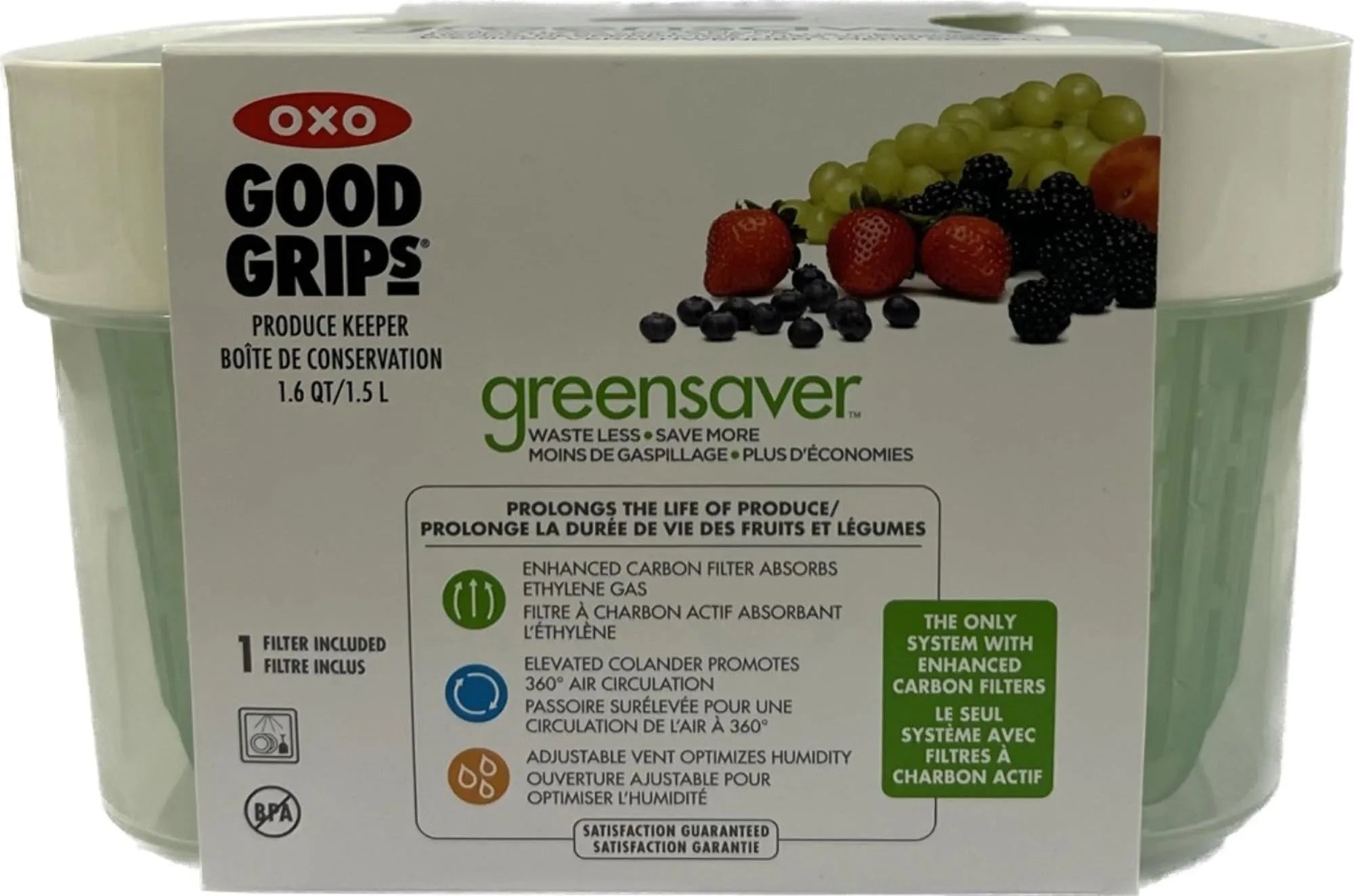 OXO Greensaver: Frische Lebensmittel länger genießen, kompakt verstaut.