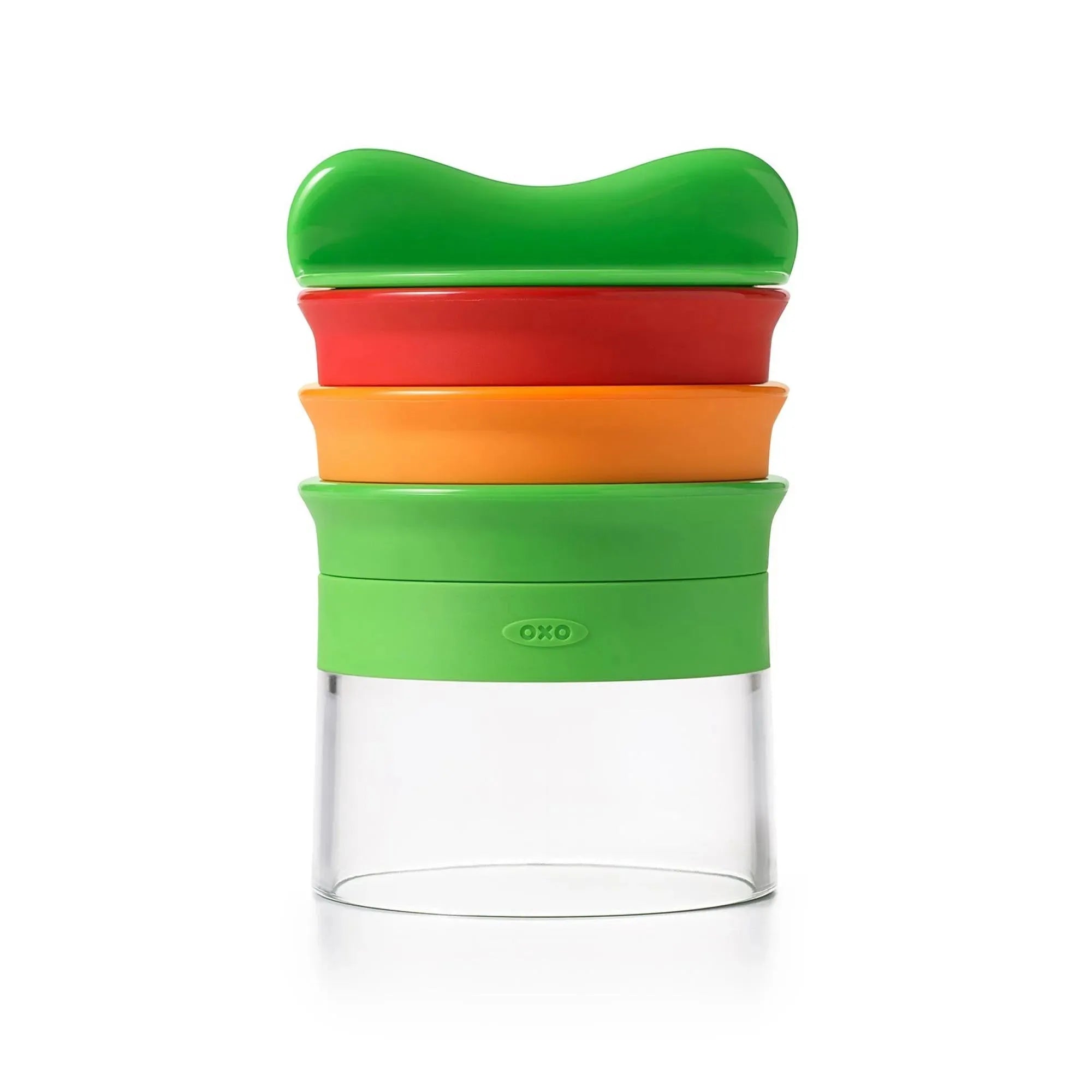 Der OXO Hand-Spiralizer schneidet Gemüse in Spiralen. Mit 3 Klingen, Edelstahl und ergonomischem Design für gesunde, kreative Gerichte.
