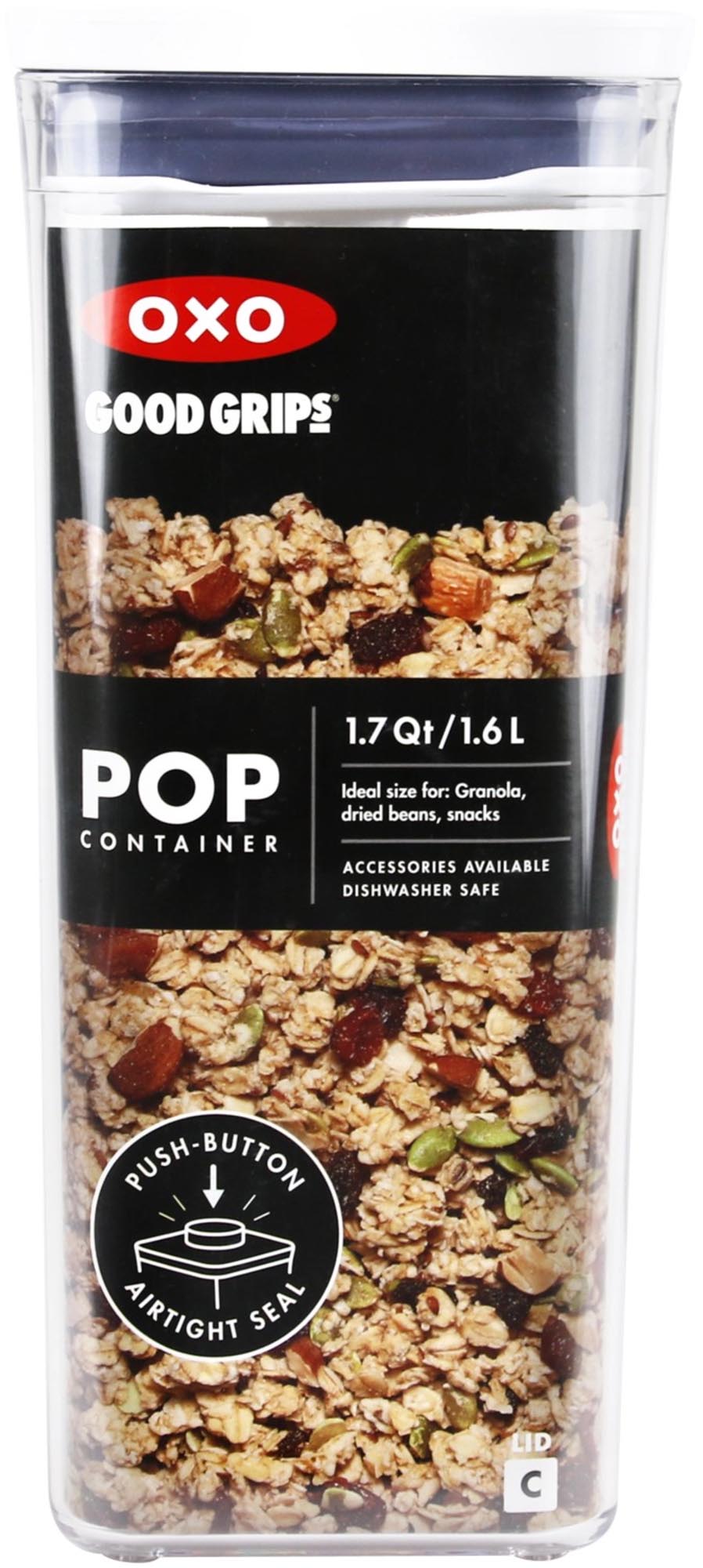 Kompakter OXO POP 2.0 Behälter, 1.6l, für frische Lebensmittel.