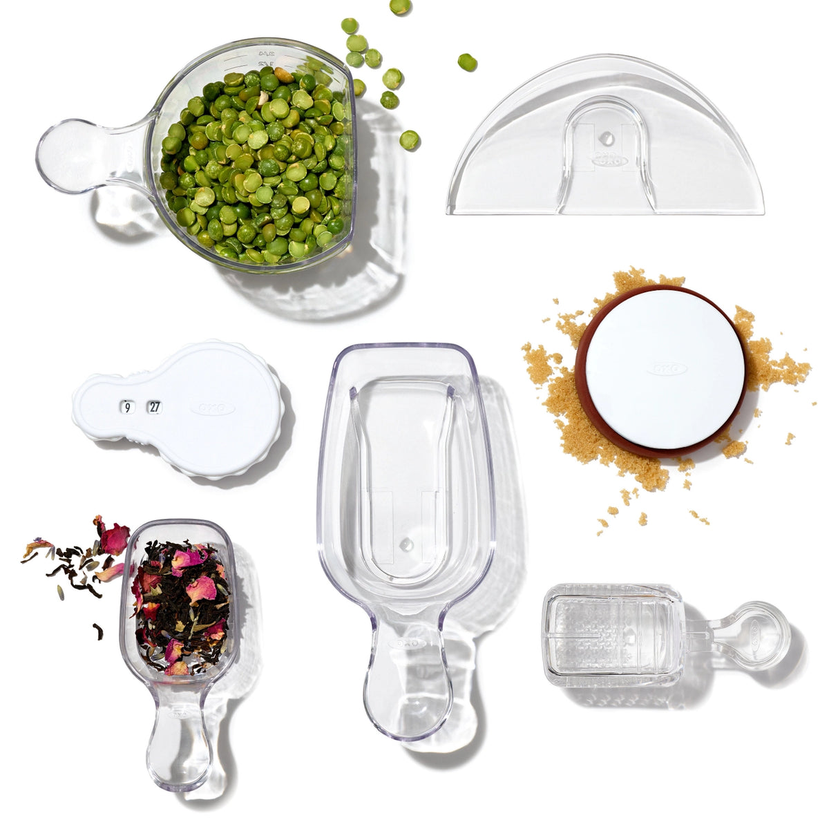 Good Grips POP 2.0 Portionier-Löffel gross in Transparent präsentiert im Onlineshop von KAQTU Design AG. Aufbewahrungsdose ist von OXO