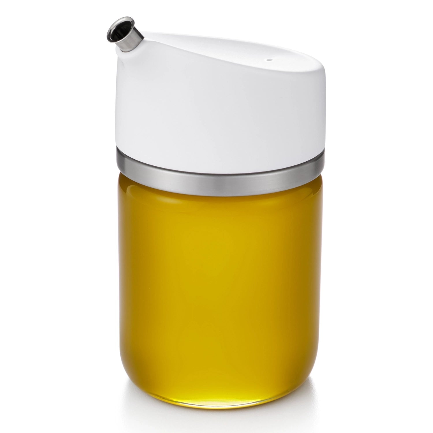 Die OXO Präzisionsölflasche aus Glas (150ml) bietet präzises Dosieren von Öl. Hochwertig, funktional und ideal für die Küche.
