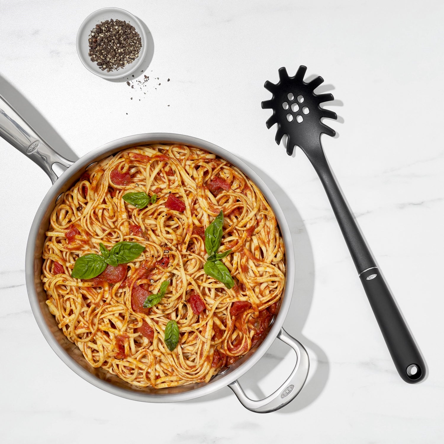 Nylon Spaghettilöffel, schwarz - KAQTU Design