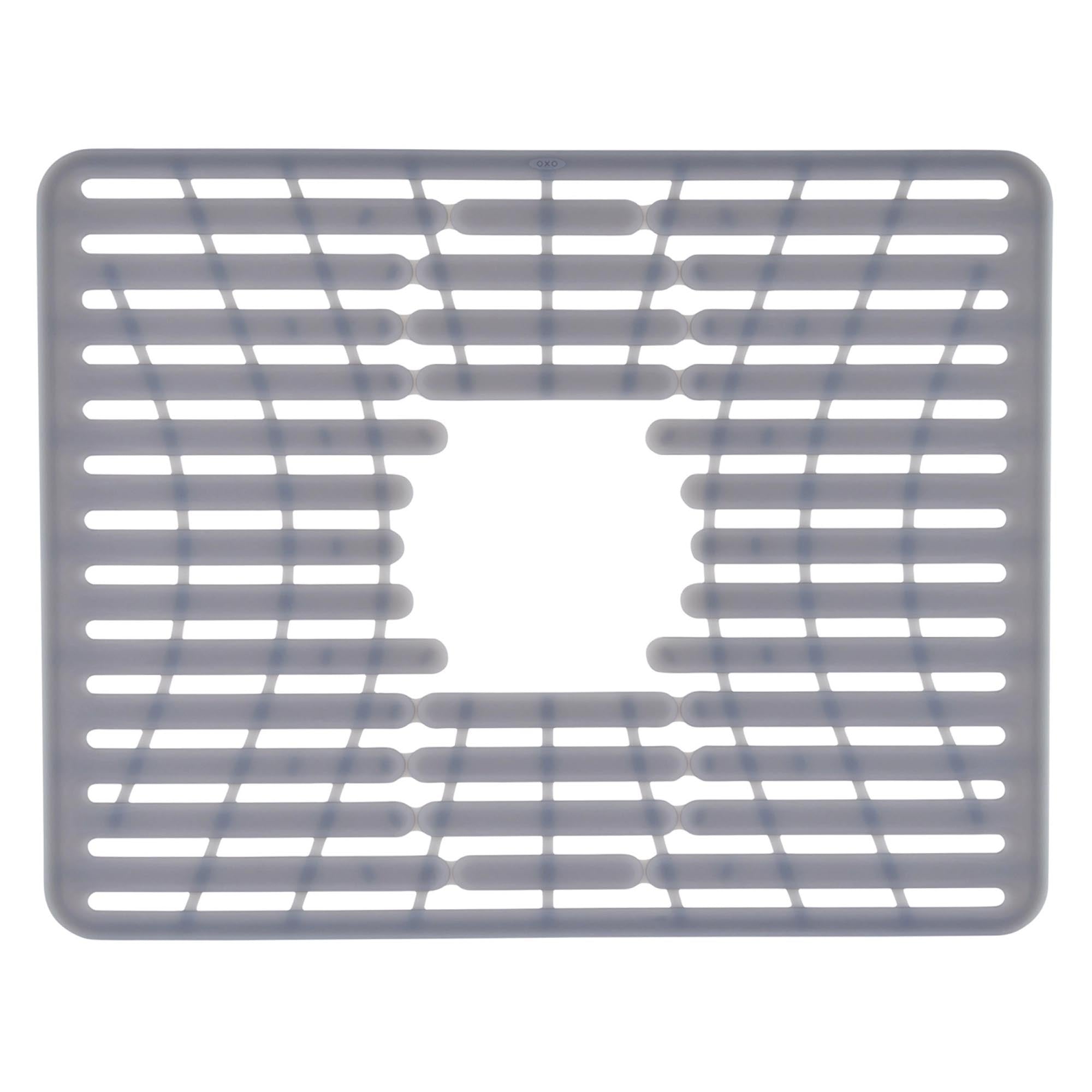 Entdecken Sie die elegante OXO Silikon Spülbeckenmatte in Grau (43x32 cm) – ideal zum Abtropfen, schützt Ihr Geschirr und ist pflegeleicht.