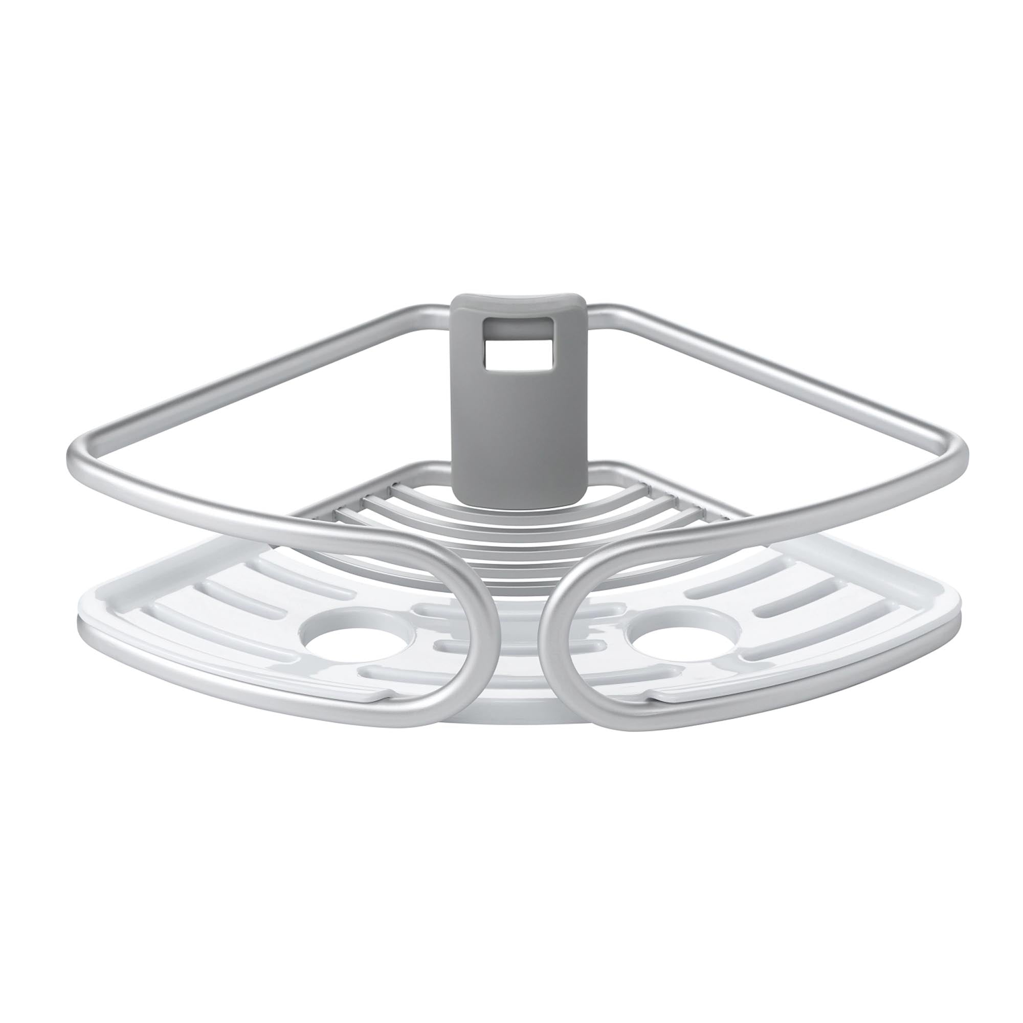 Praktisches OXO Eck-Duschregal: Aus Aluminium, rostfrei, flexibel anpassbar und stilvoll für Ihr Badezimmer. Ideal für Ordnung und Design.