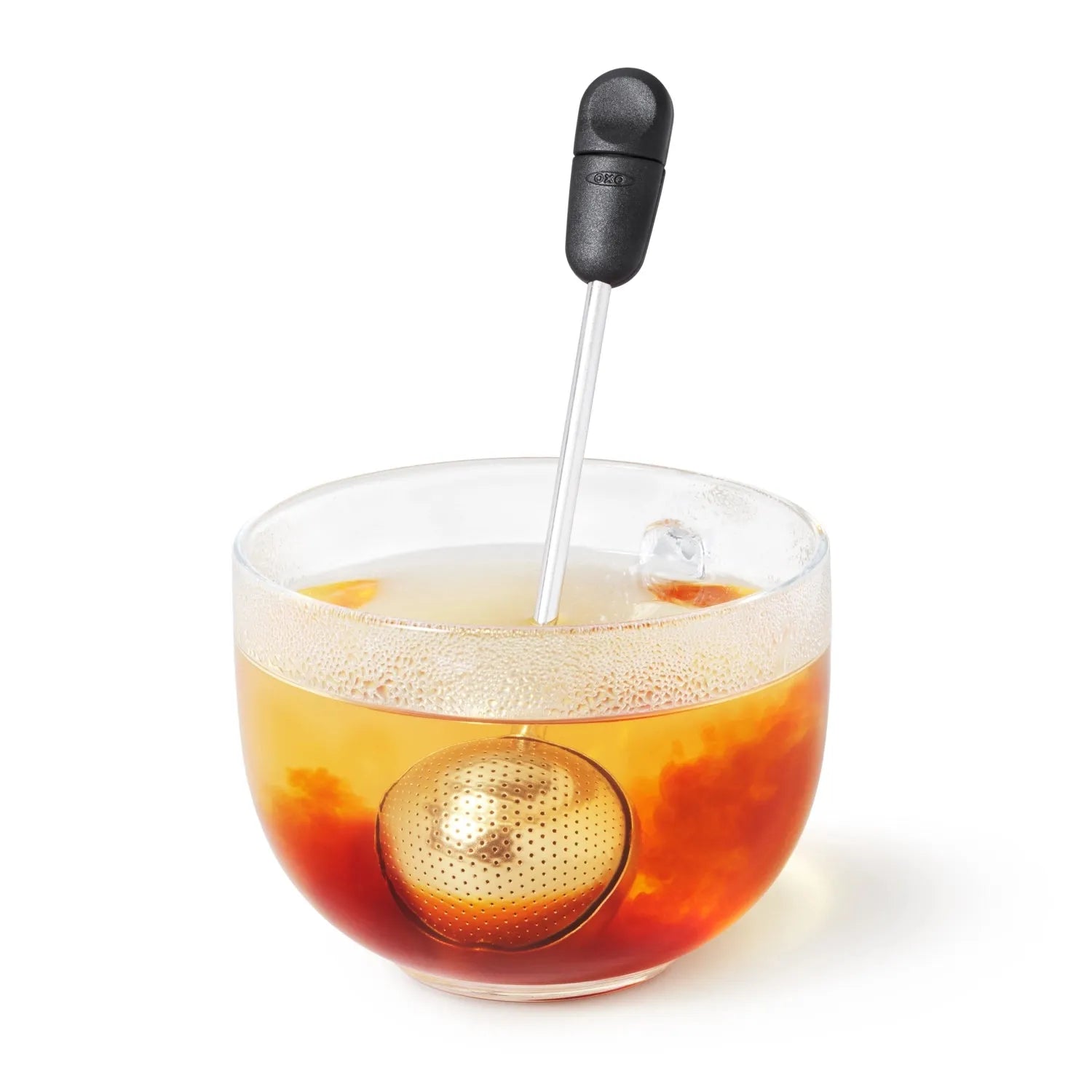Tee-Ei von OXO mit sicherem Drehverschluss, ideal für losen Tee. Leicht zu befüllen und reinigen, für ein optimales Tee-Erlebnis.