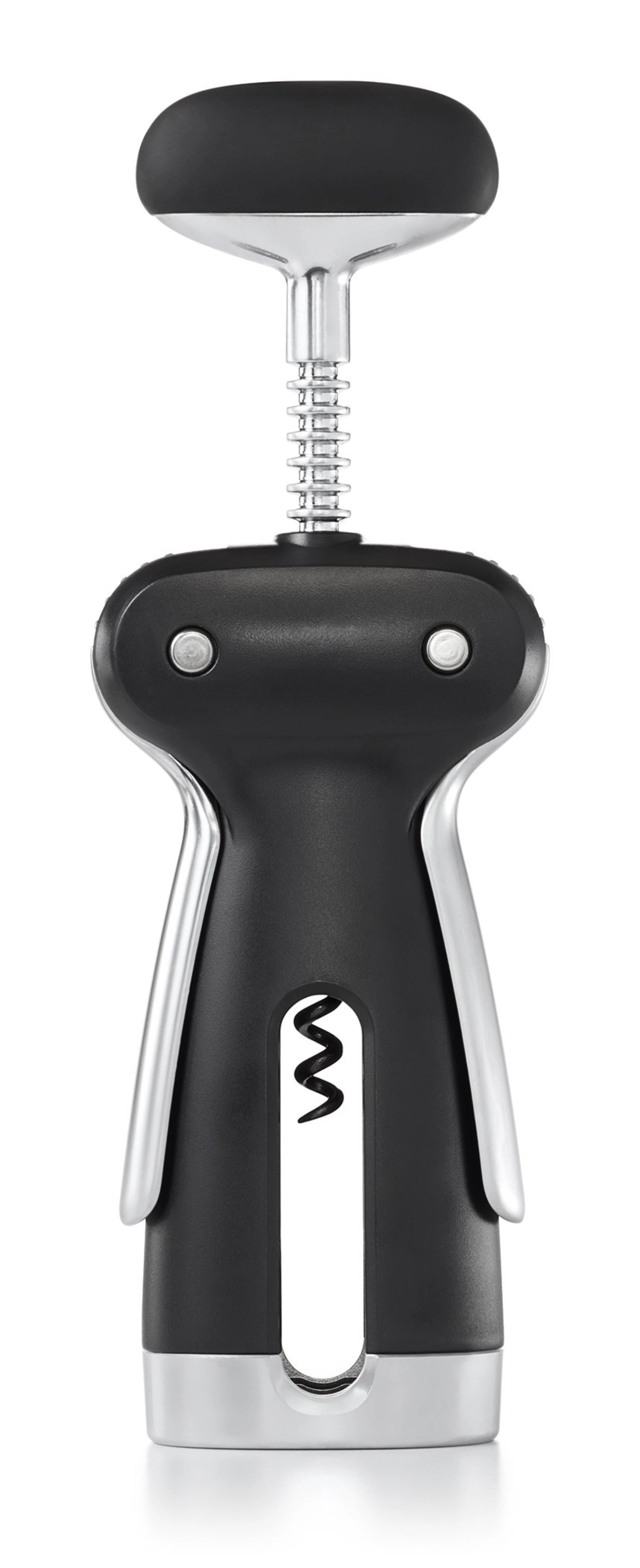 Good Grips Steel Korkenzieher mit Folienschneider schwarz in Schwarz präsentiert im Onlineshop von KAQTU Design AG. Barzubehör ist von OXO