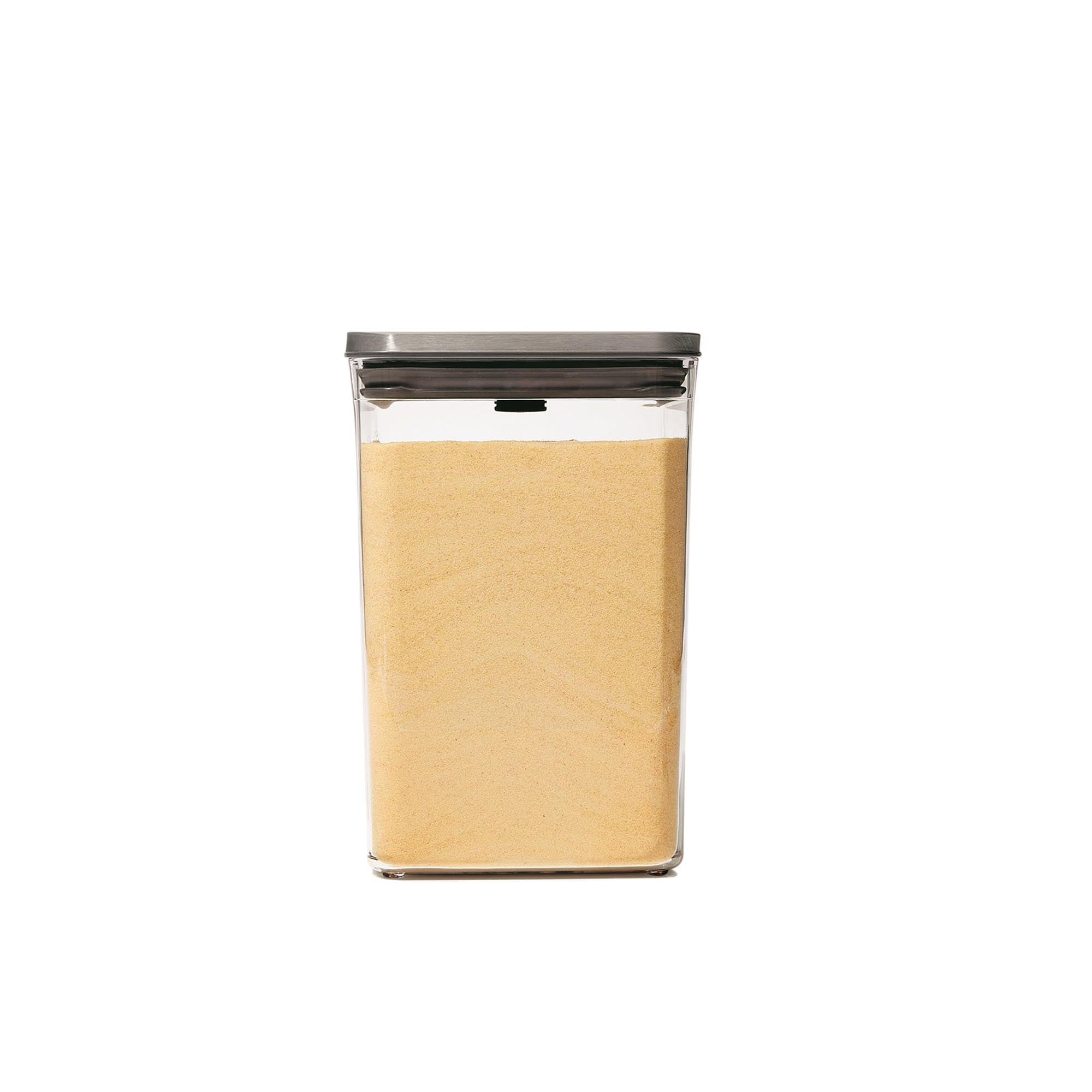 Good Grips Steel Pop containers, square, medium, 4.2l