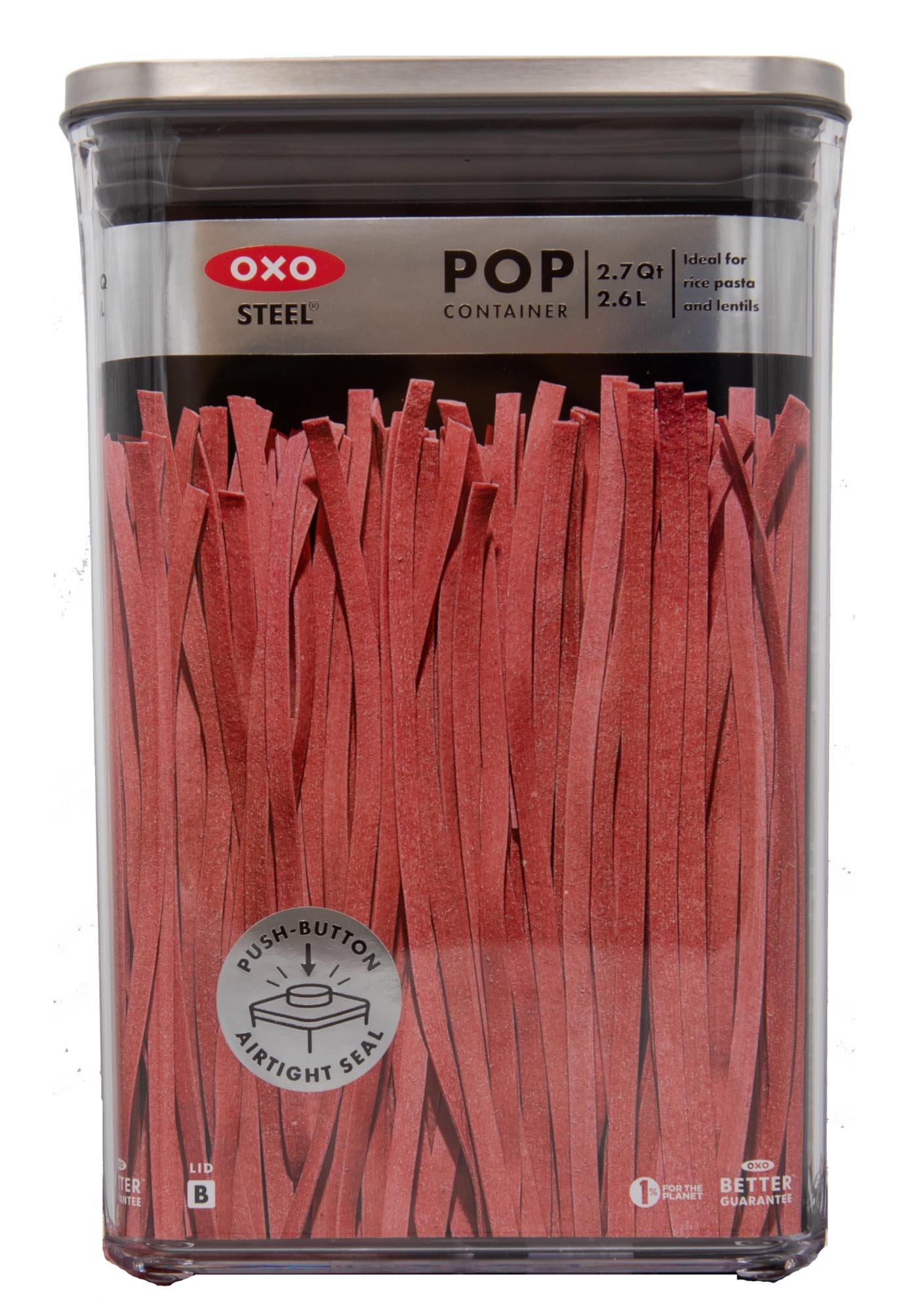Good Grips Steel POP Behälter, recht, mittel, 2.6L
