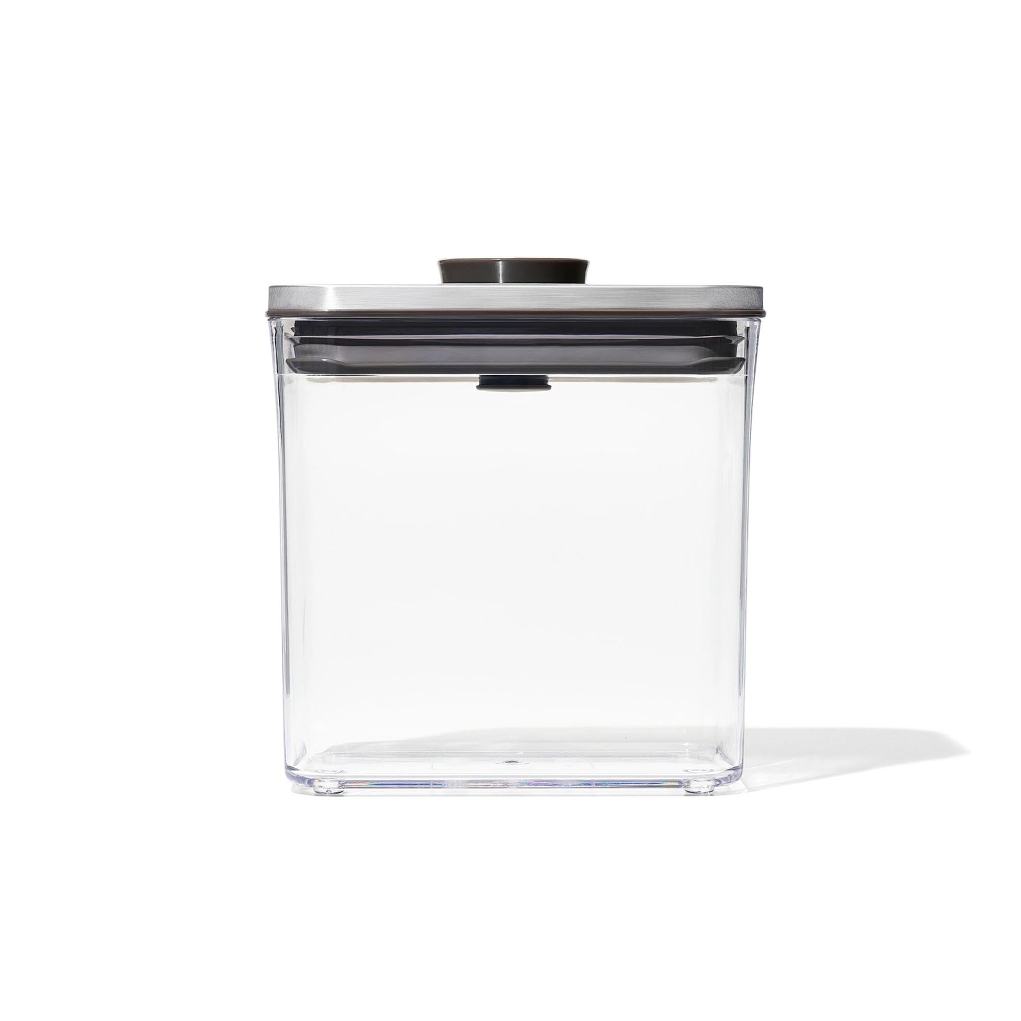 Kompakter OXO GG STL POP Behälter, 1.6L, aus Edelstahl mit Pop-Deckel für luftdichte Frische. Ideal für Küche & Vorrat.