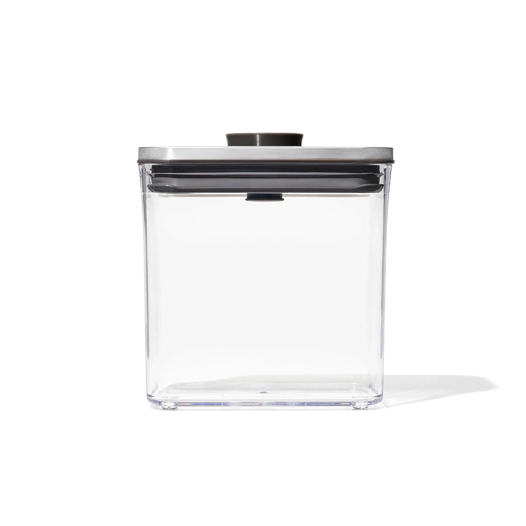 Kompakter OXO GG STL POP Behälter, 1.6L, aus Edelstahl mit Pop-Deckel für luftdichte Frische. Ideal für Küche & Vorrat.