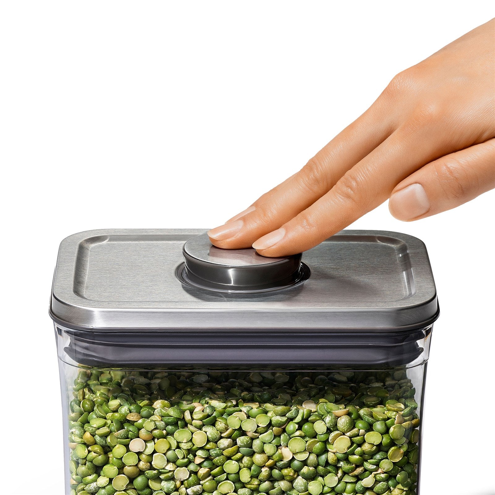 Good Grips Steel Pop container, right., Klein, 1.6l
