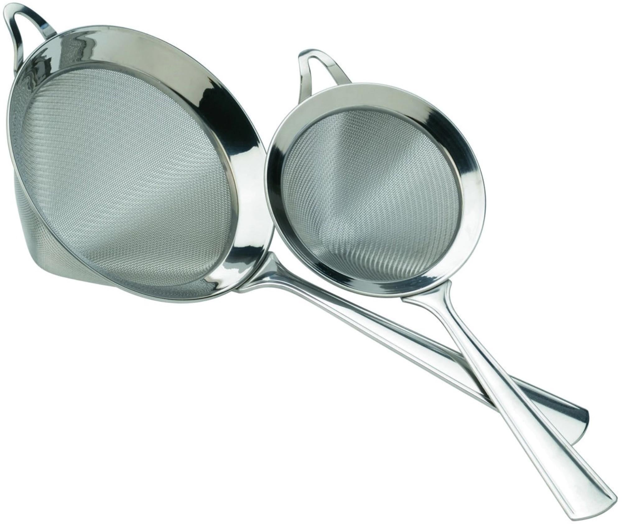 Spitzsieb mit Stiel in Silber präsentiert im Onlineshop von KAQTU Design AG. Küchensieb ist von Piazza