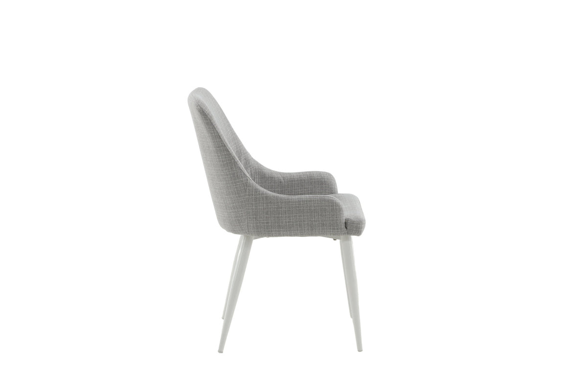 Plaza Stuhl in Hellgrau / Weiss präsentiert im Onlineshop von KAQTU Design AG. Stuhl ist von Venture Home