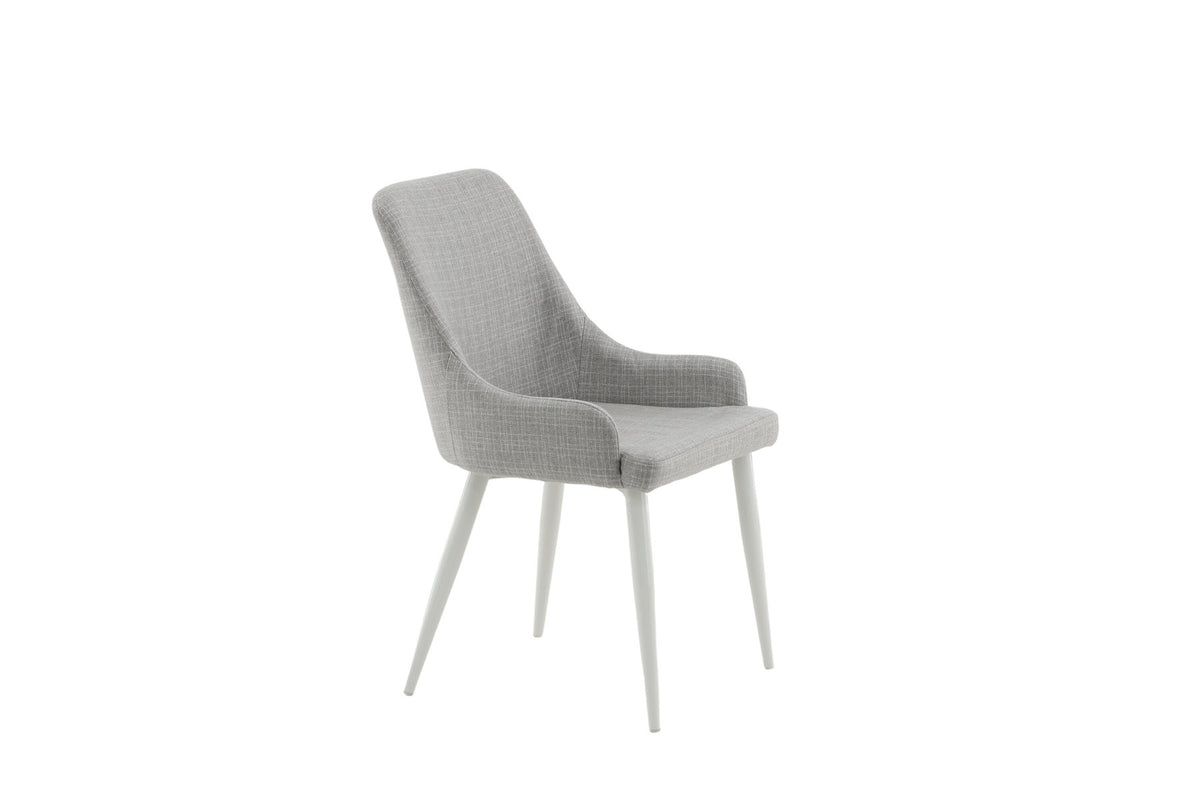 Plaza Stuhl in Hellgrau / Weiss präsentiert im Onlineshop von KAQTU Design AG. Stuhl ist von Venture Home