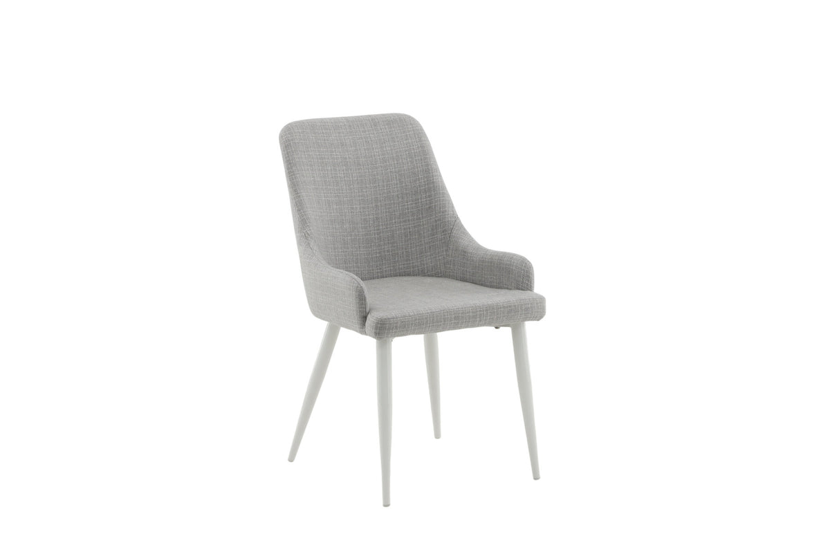 Plaza Stuhl in Hellgrau / Weiss präsentiert im Onlineshop von KAQTU Design AG. Stuhl ist von Venture Home