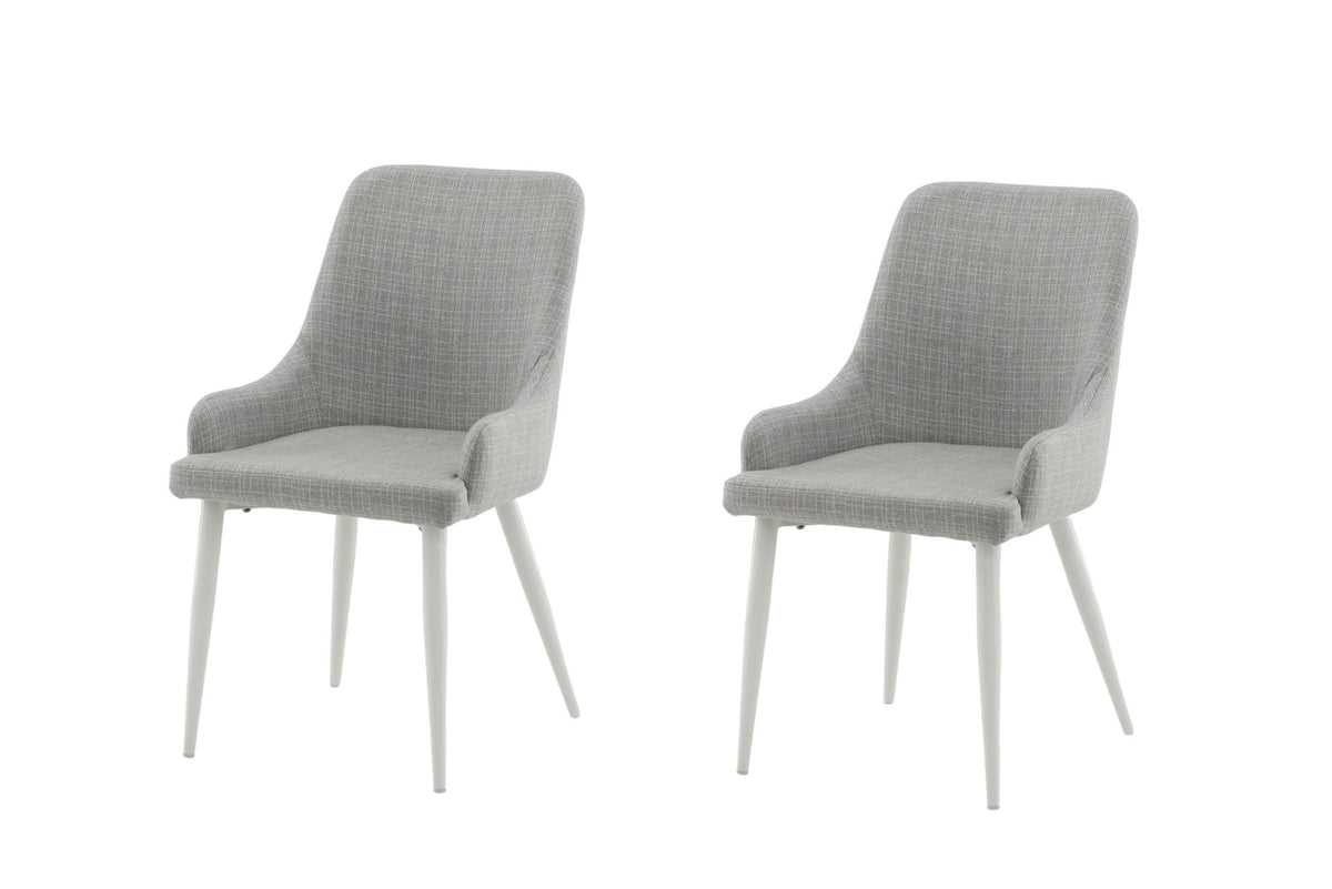 Plaza Stuhl in Hellgrau / Weiss präsentiert im Onlineshop von KAQTU Design AG. Stuhl ist von Venture Home