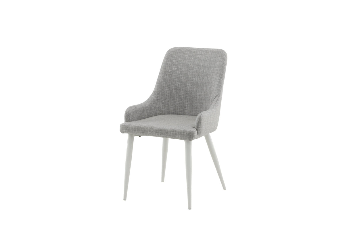 Plaza Stuhl in Hellgrau / Weiss präsentiert im Onlineshop von KAQTU Design AG. Stuhl ist von Venture Home