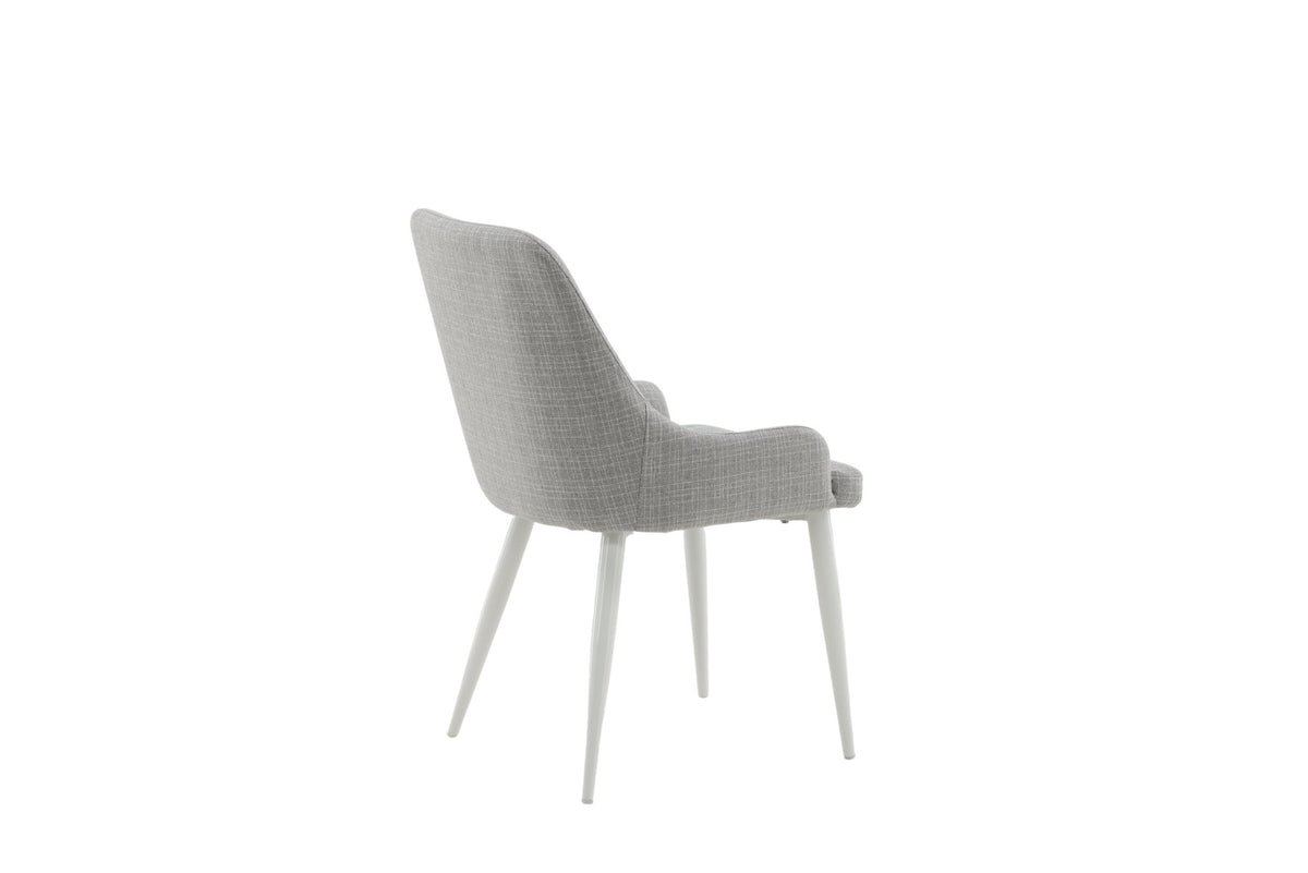 Plaza Stuhl in Hellgrau / Weiss präsentiert im Onlineshop von KAQTU Design AG. Stuhl ist von Venture Home