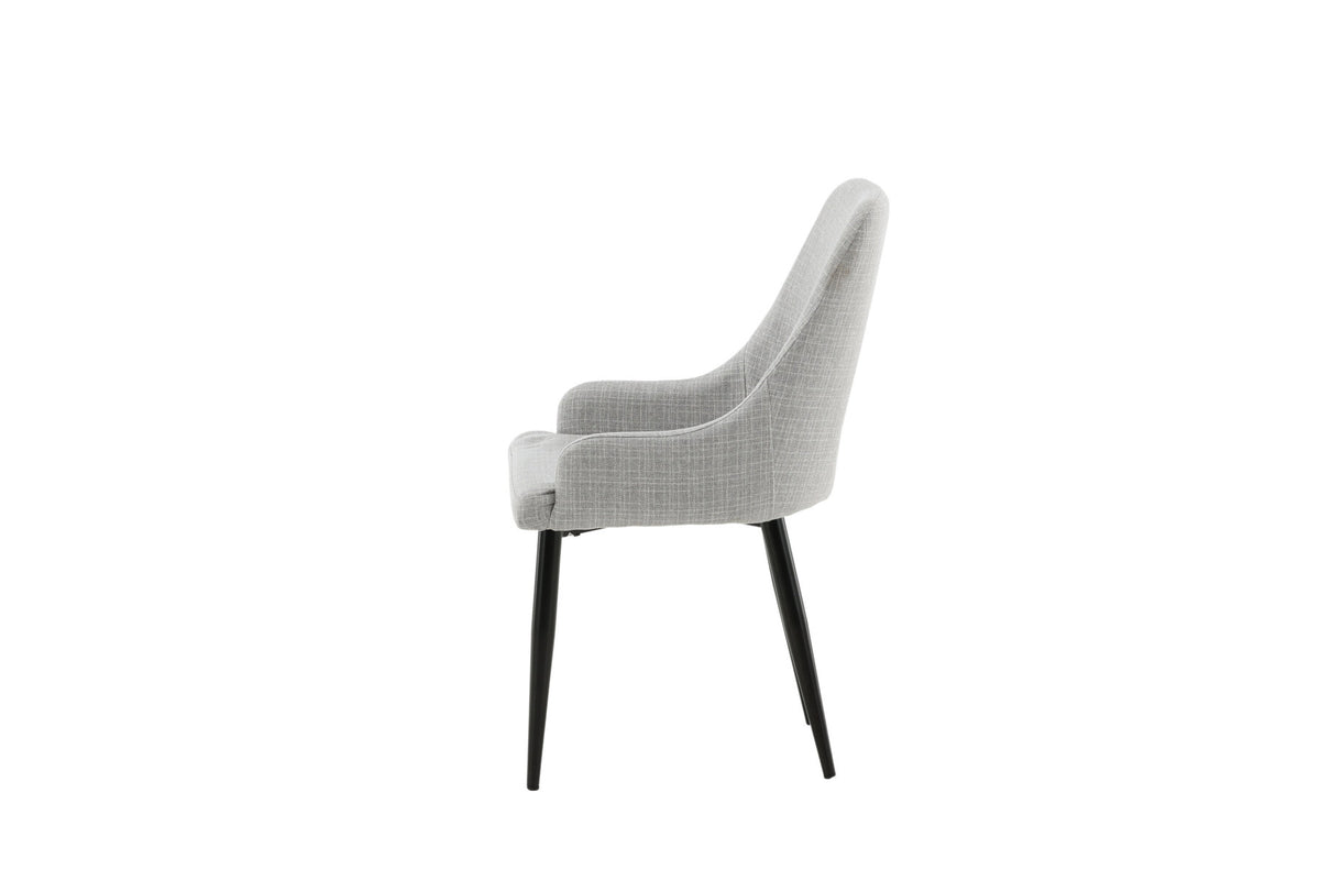 Plaza Stuhl in Hellgrau / Schwarz präsentiert im Onlineshop von KAQTU Design AG. Stuhl ist von Venture Home