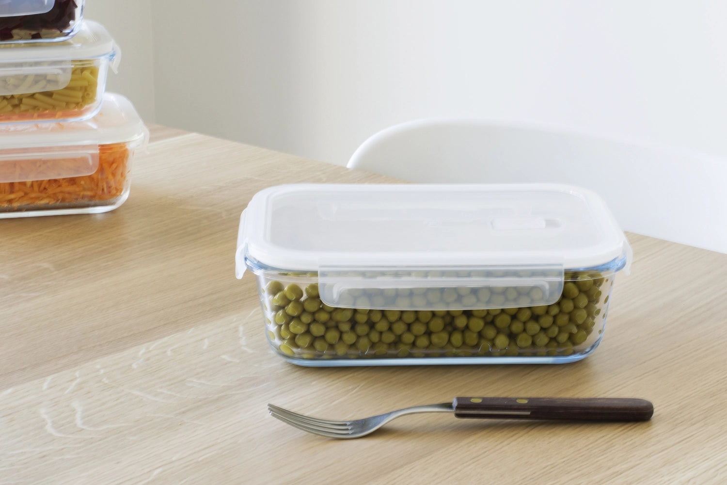 <tc>Pebbly</tc> Glass storage jar with valve, rectangular 1.5lt
