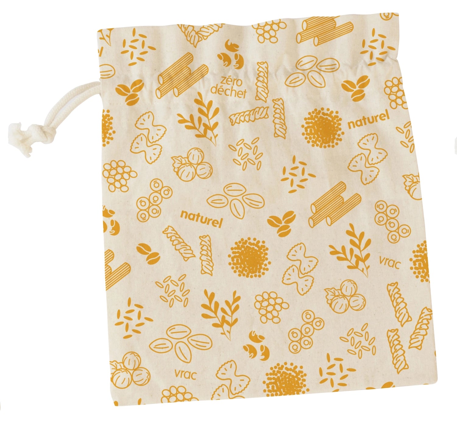 Pebbly Borsa in cotone biologico M gialla, 20x25cm