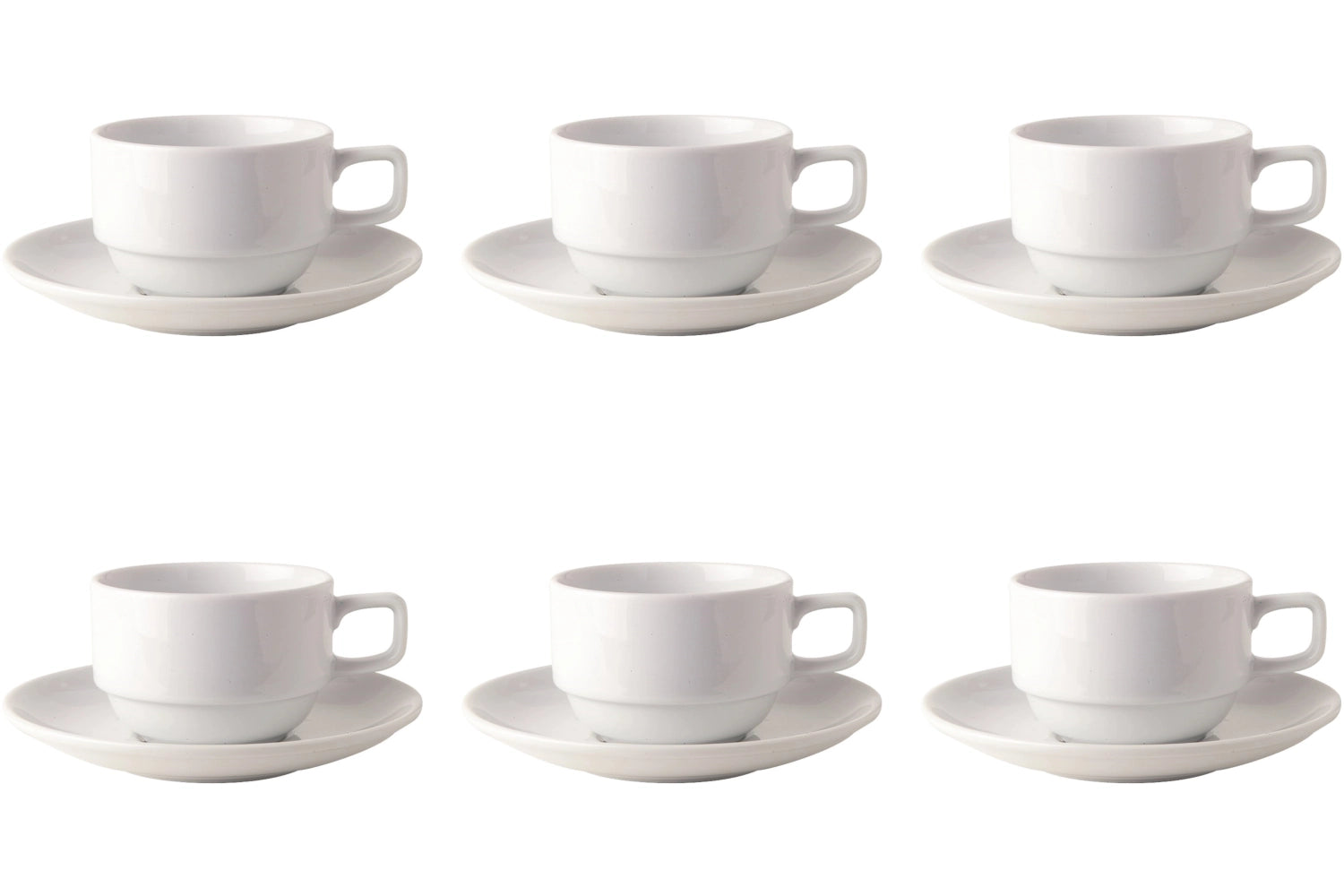Set of 6 Uni 09 combination saucers 15 cm Topcc