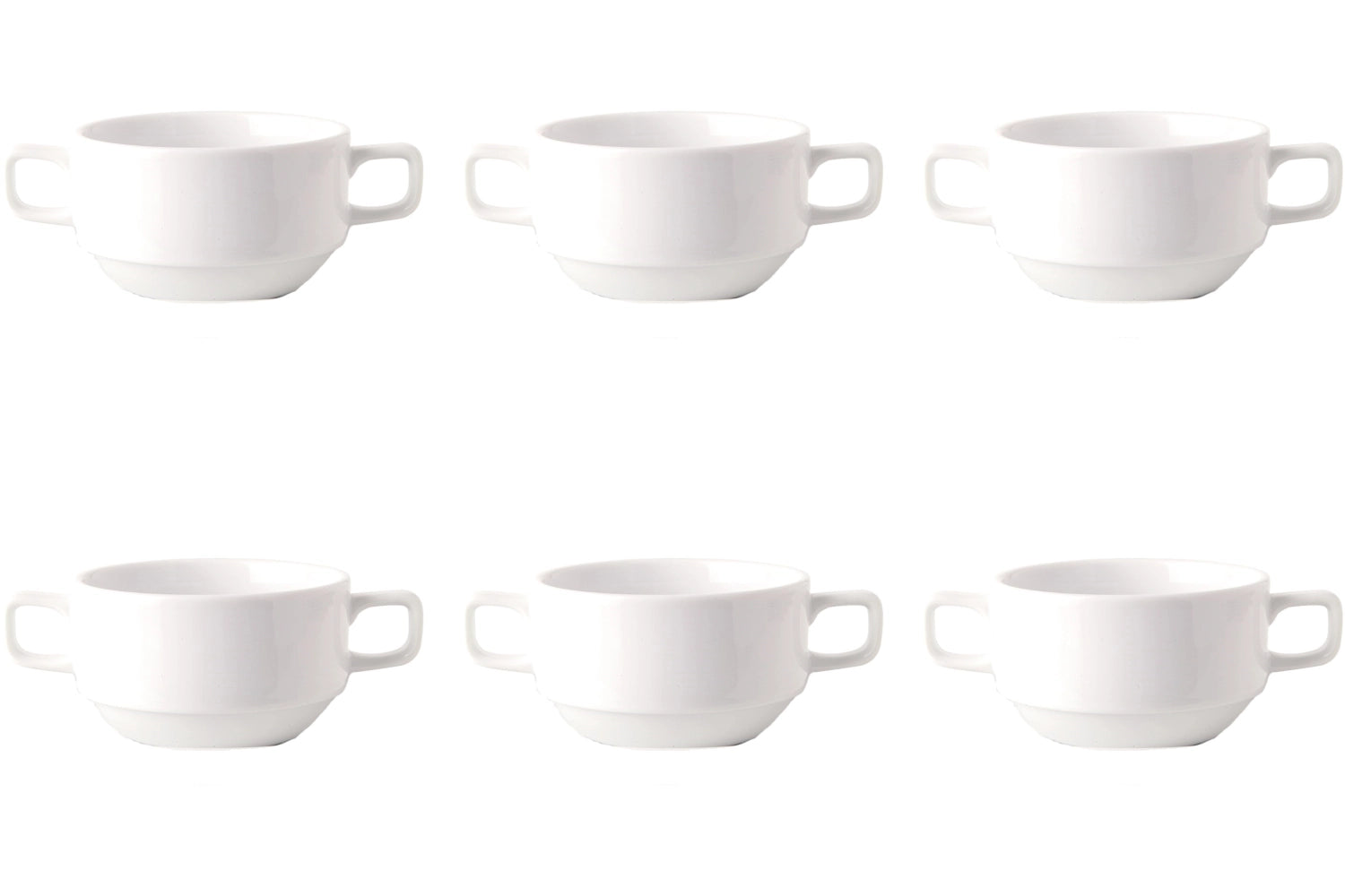 Set of 6 Uni 09 soup cups 0.28lt Top CC