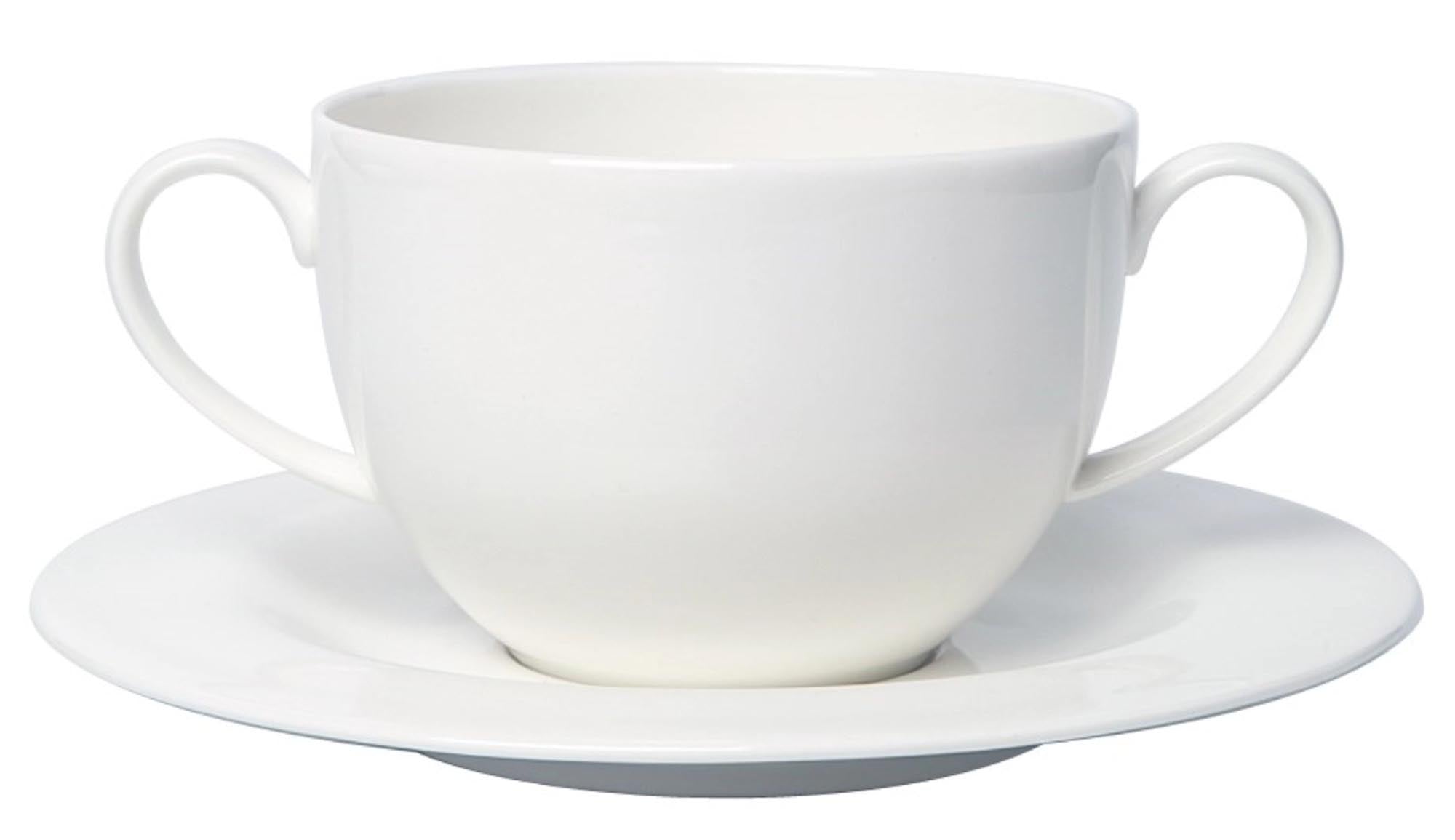 Verona BC Suppentasse mit Henkeln 0.3lt in Weiss präsentiert im Onlineshop von KAQTU Design AG. Tasse ist von Royal Porcelain