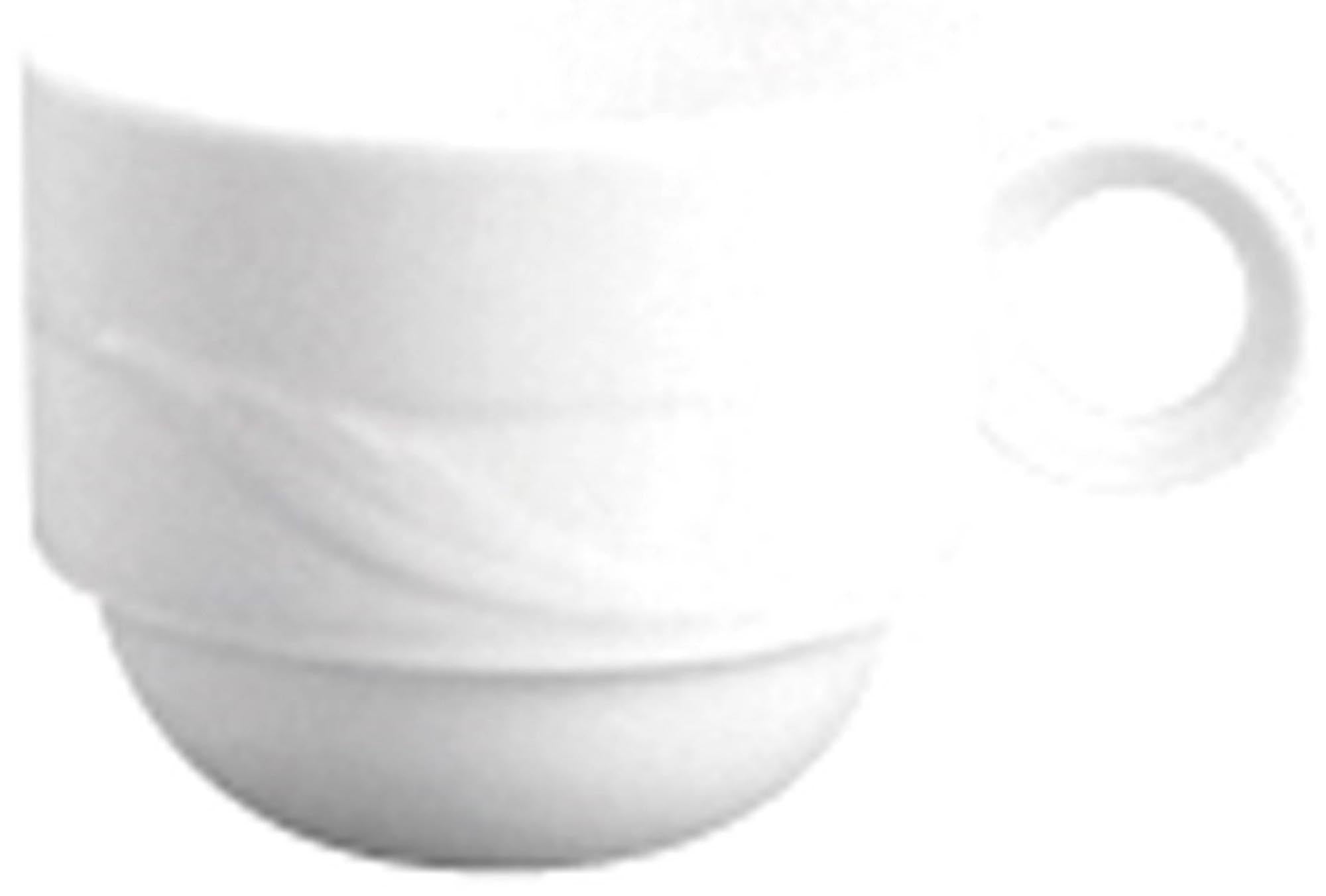 Elegante, stapelbare Mokka Obertasse (0,1l) aus robustem Maxa Dura Porzellan, ideal für stilvollen Kaffeegenuss.