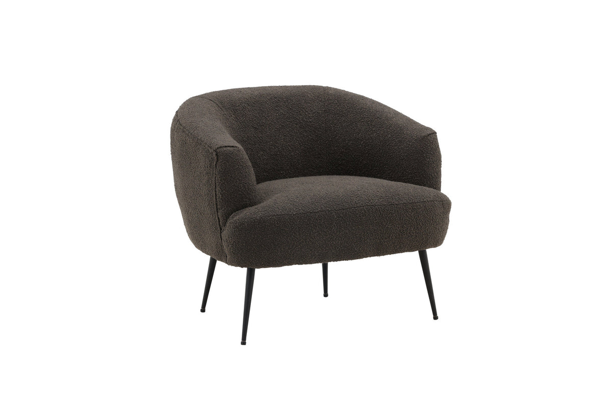 Derry Sessel in Dunkelgrau präsentiert im Onlineshop von KAQTU Design AG. Sessel mit Armlehnen ist von Venture Home