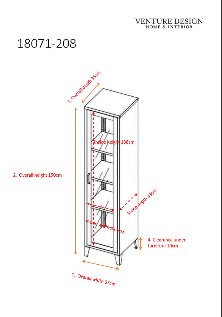 Acero Cabinet in Schwarz präsentiert im Onlineshop von KAQTU Design AG. Cabinet ist von Venture Home