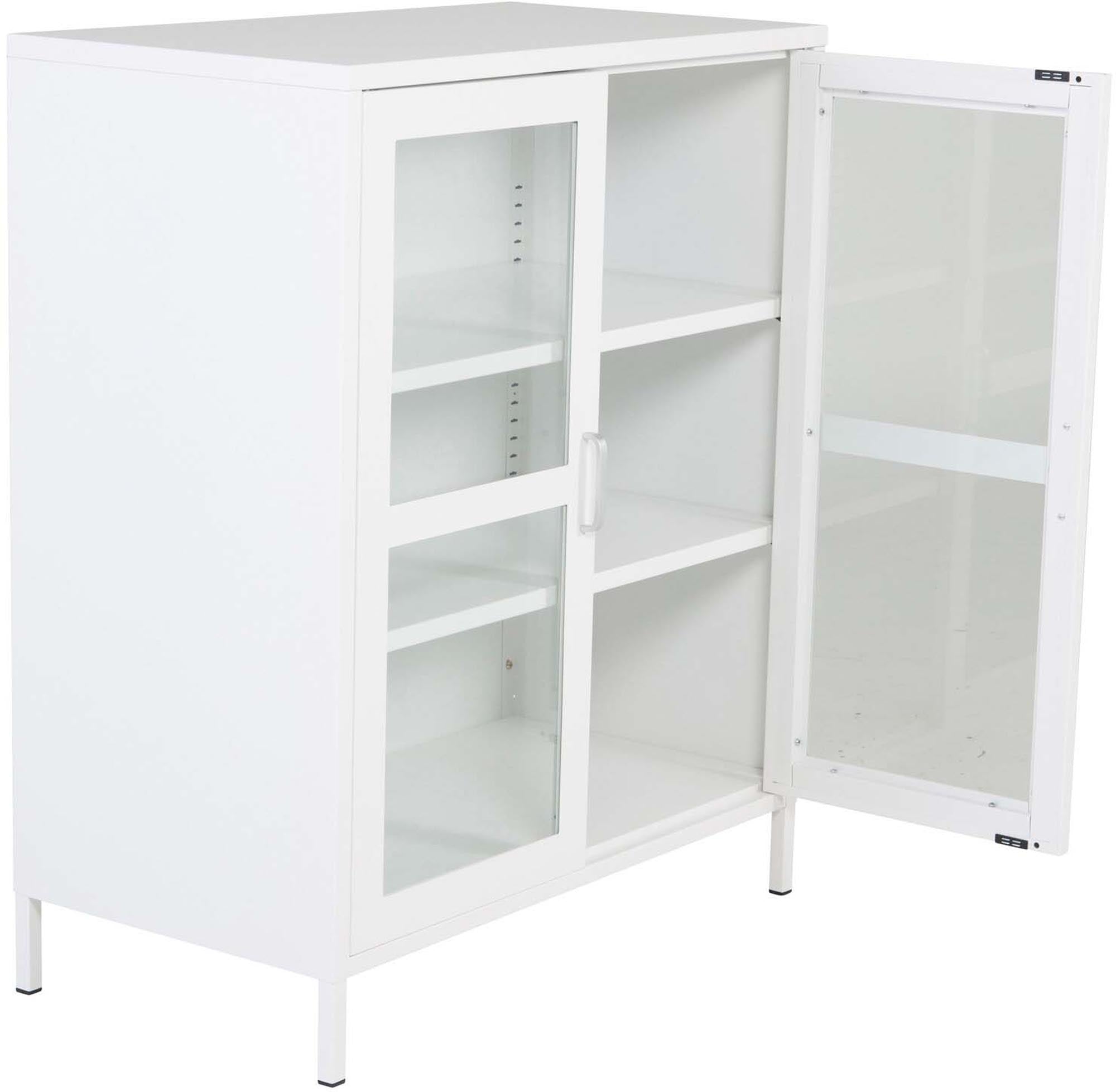 Elegantes Acero Cabinet von Venture Home: Hochwertiger Stahl, minimalistisches Design und praktische Aufbewahrungslösungen für jeden Raum.