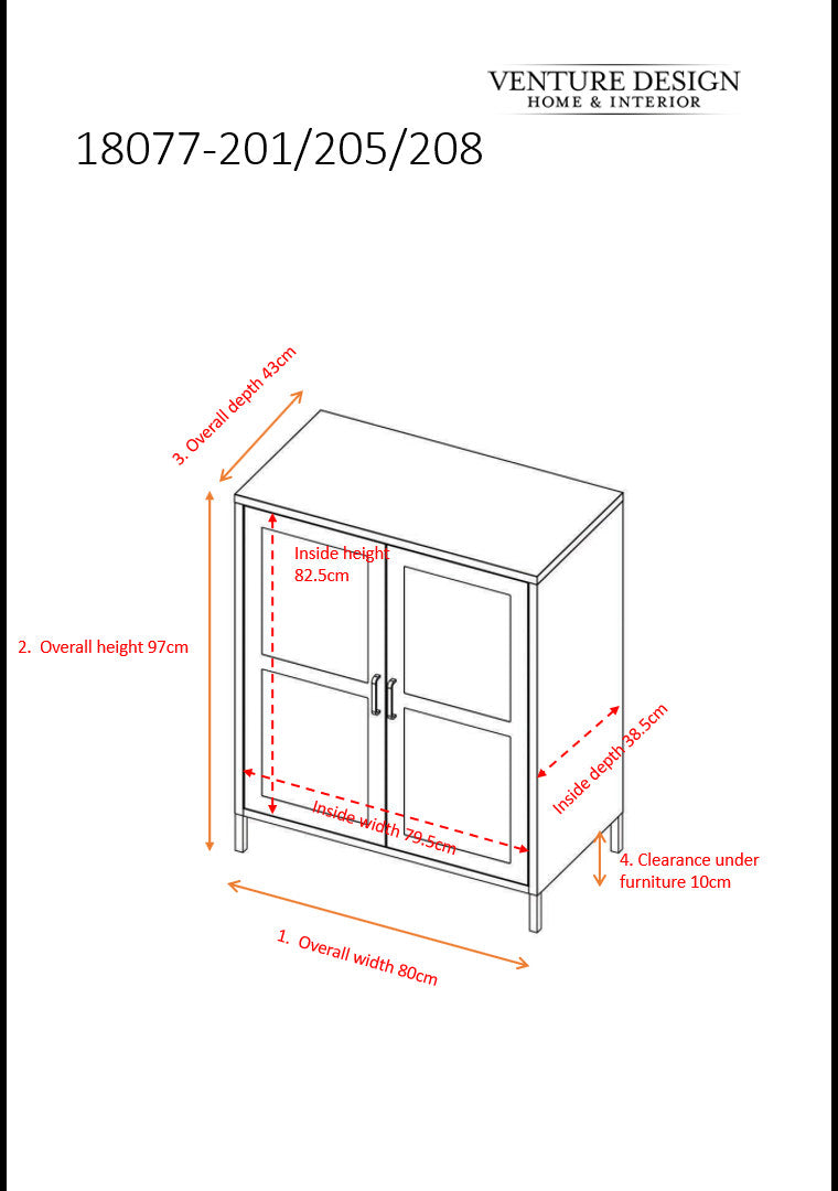 Acero Cabinet in Weiss präsentiert im Onlineshop von KAQTU Design AG. Cabinet ist von Venture Home