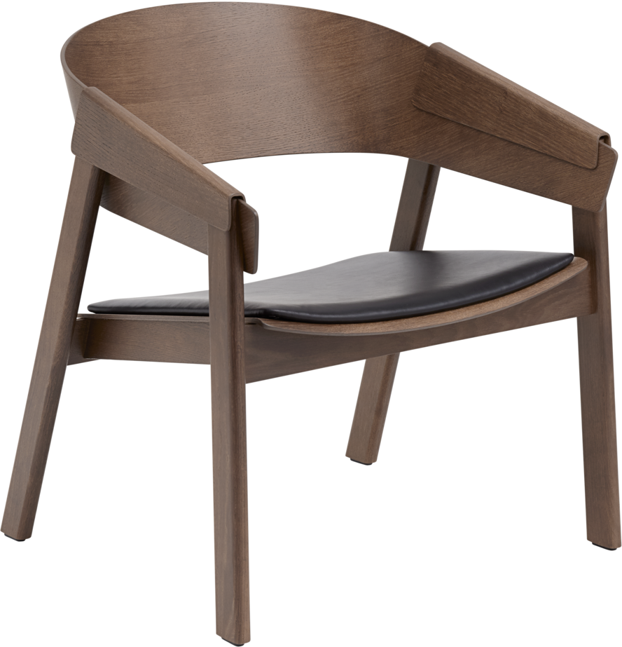 Cover Side Stuhl in Schwarz / Gebeizte Eiche präsentiert im Onlineshop von KAQTU Design AG. Sessel mit Armlehnen ist von Muuto