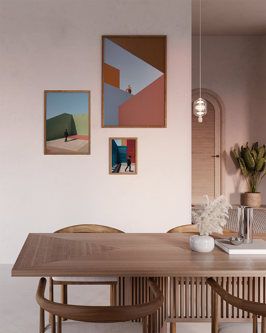 Angular Afternoon  in Rot  / Blau präsentiert im Onlineshop von KAQTU Design AG. Bild ist von Paper Collective