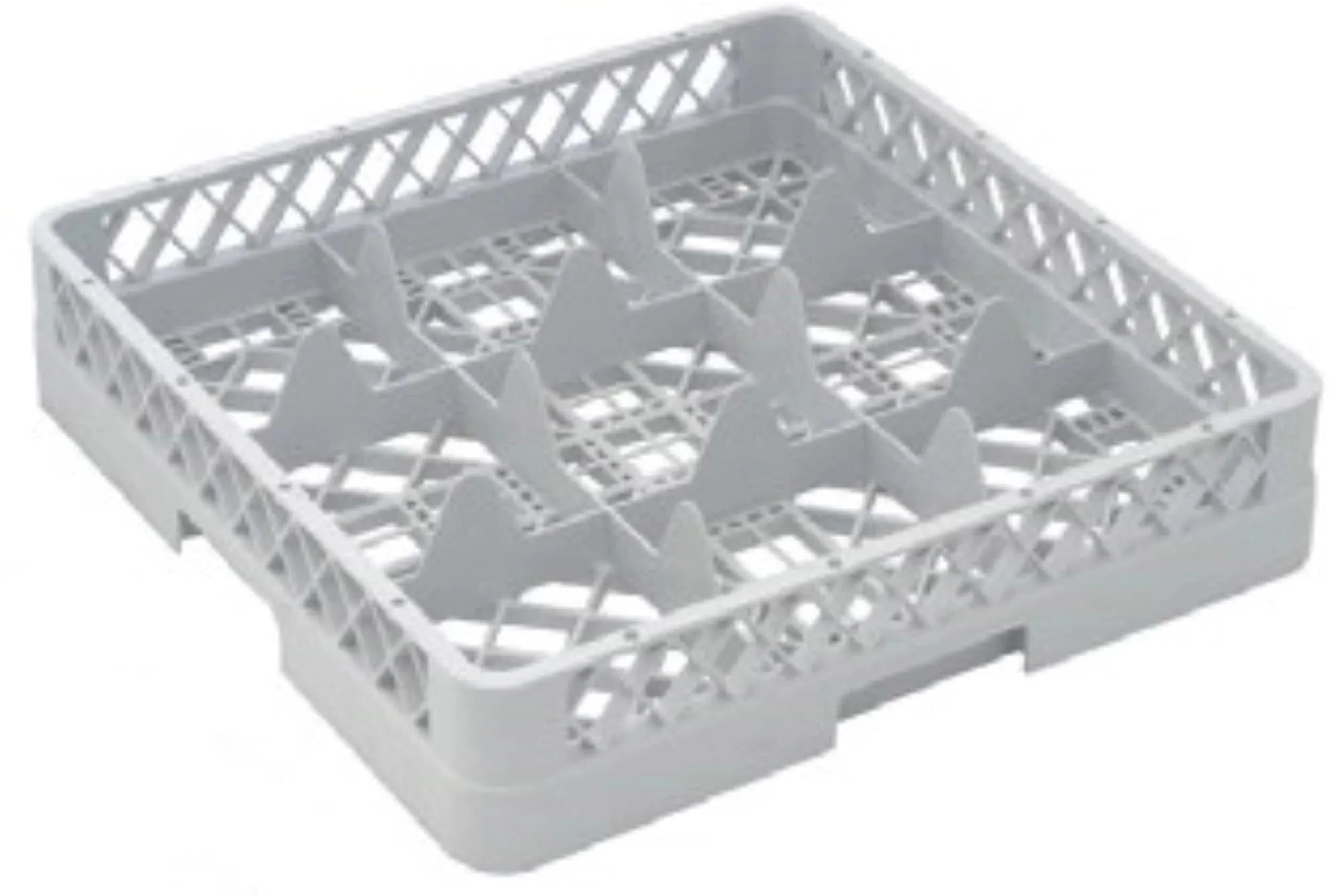 Robuster Gläser Spülkorb von GN Schalen: 9 Fächer, max. Glas H8.8cm D15.4cm, langlebiges Polypropylen, spülmaschinenfest.